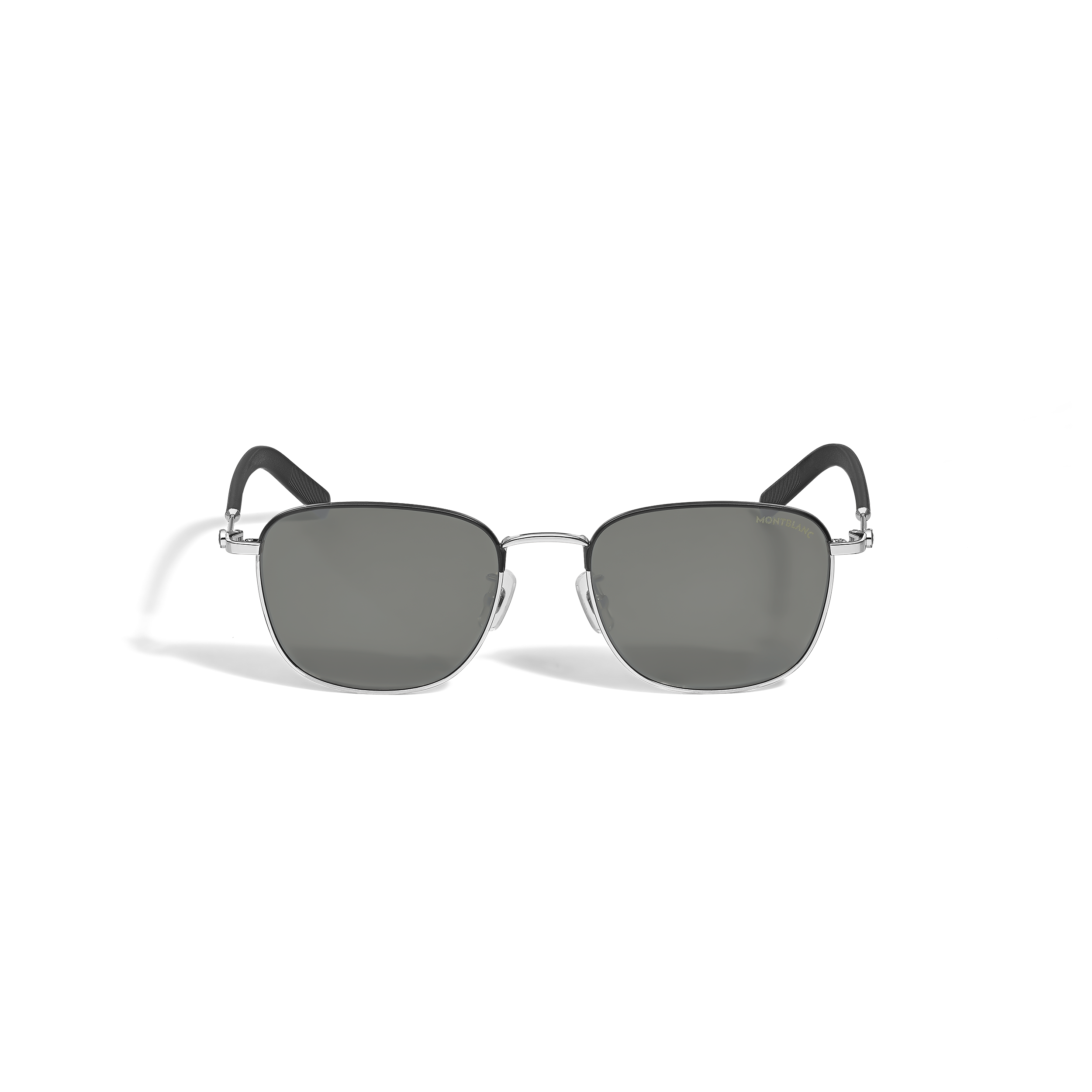 Montblanc - Squared Sunglasses With -Coloured Metal Frame - Metal - Mb135567 - Sunglasses Men's Silver