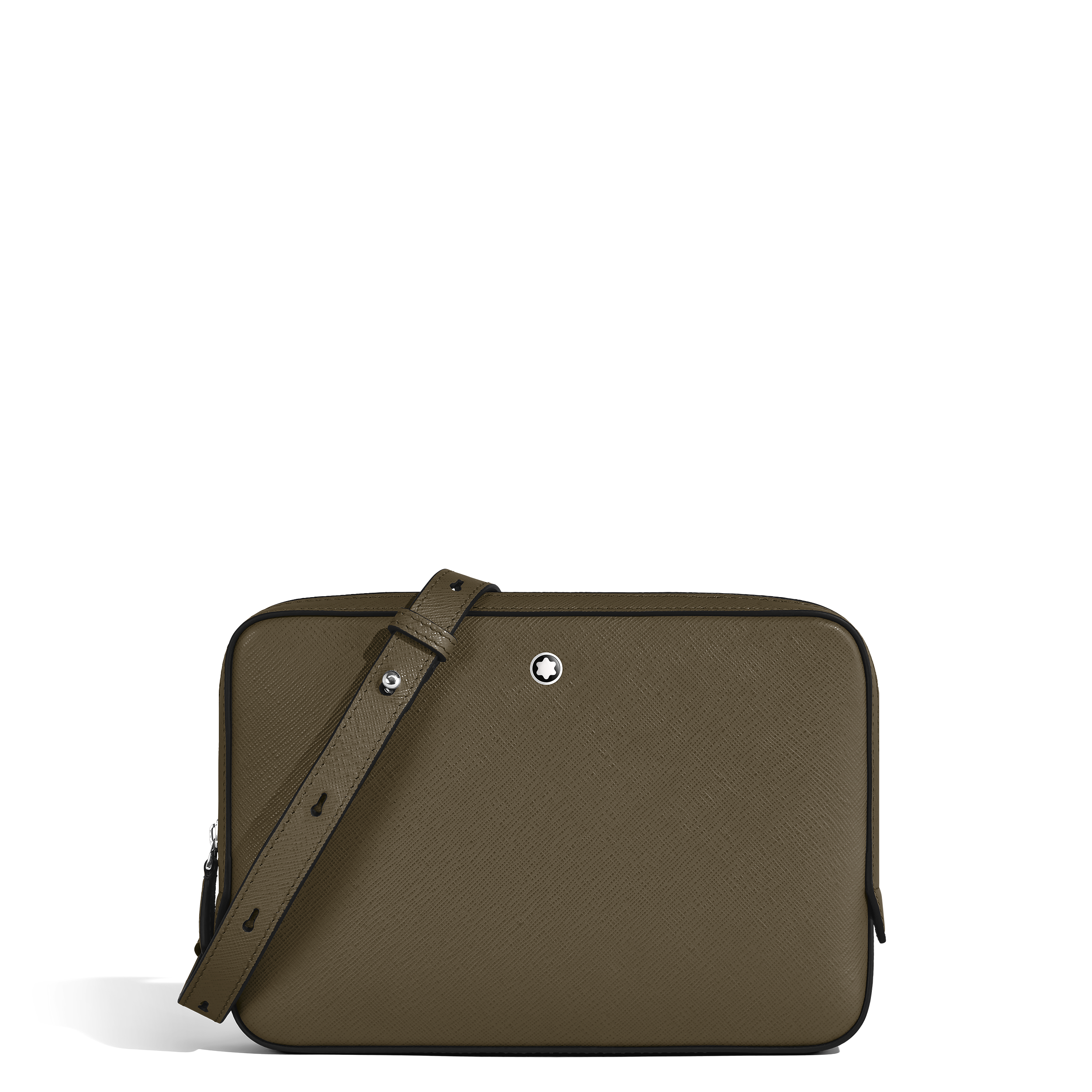 Montblanc - Small Crossbody Bag In Sartorial Leather - Leather - Mb221574 - Messengers   Khaki