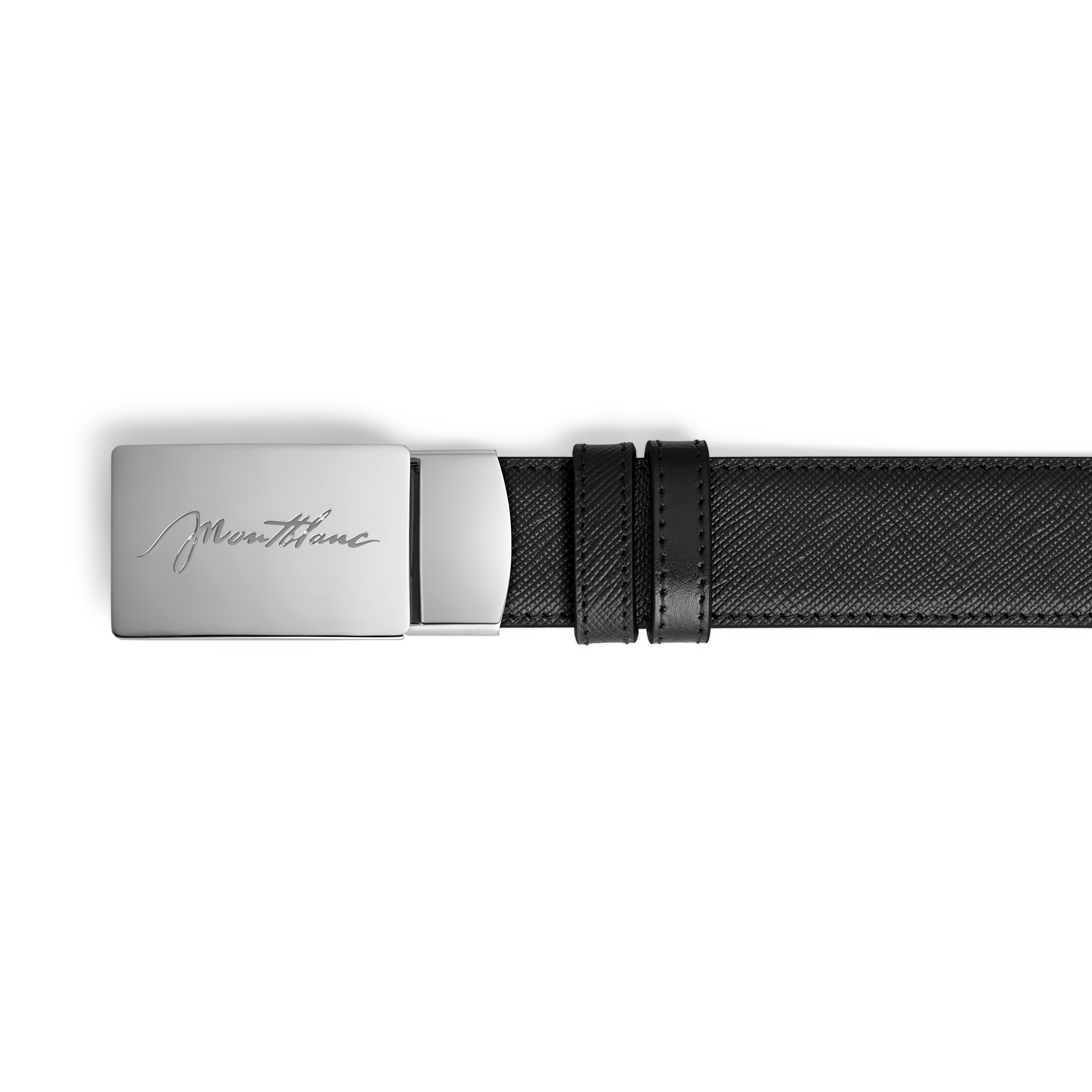  Montblanc - 30-mm-wendegürtel Aus Sartorial Leder Mit Rechteckiger Schildschließe - Schwarz - Mb222227 - Gürtel 