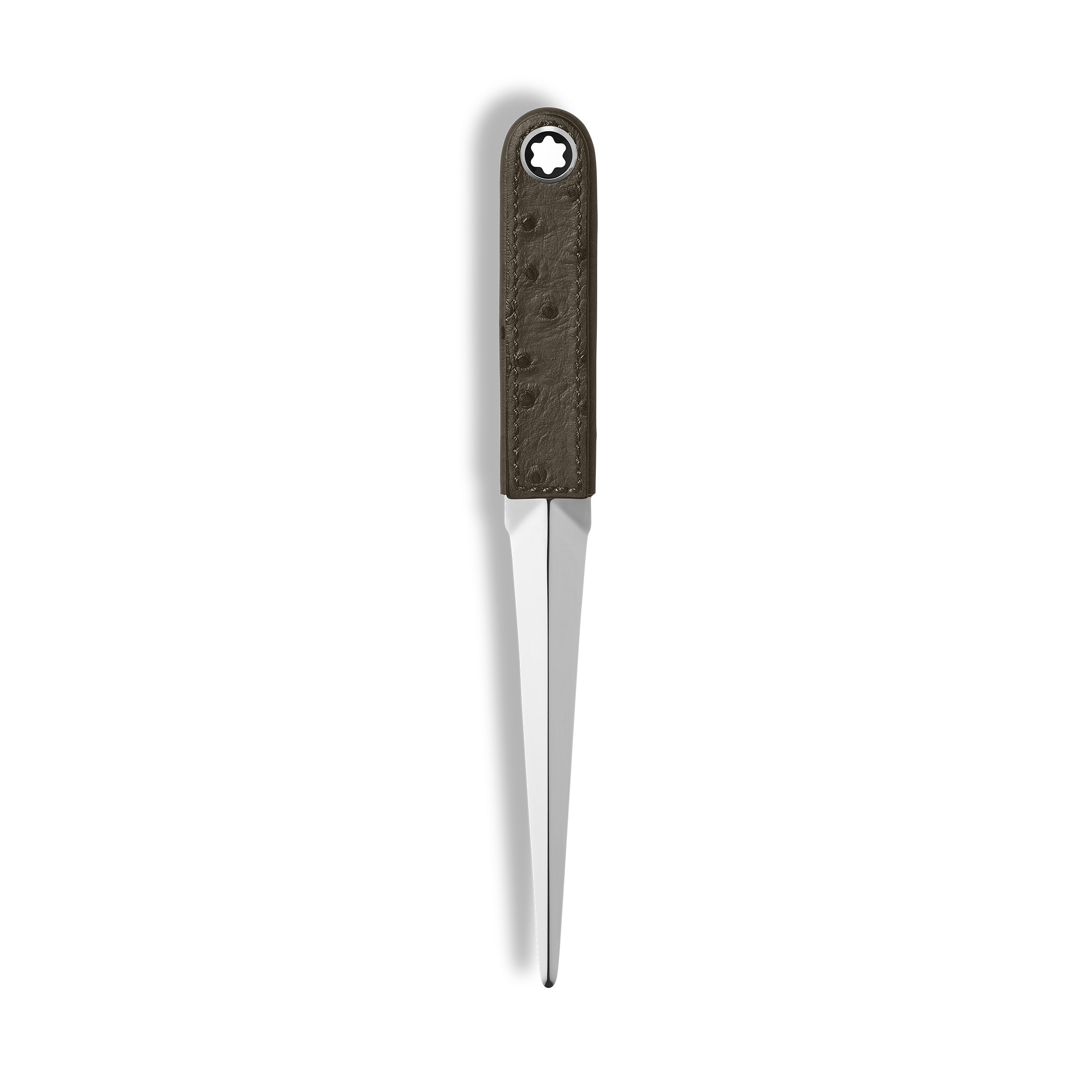 Montblanc - Letter Opener In Ostrich-Embossed Leather - Leather - Mb136550 - Letter Accessories   Khaki