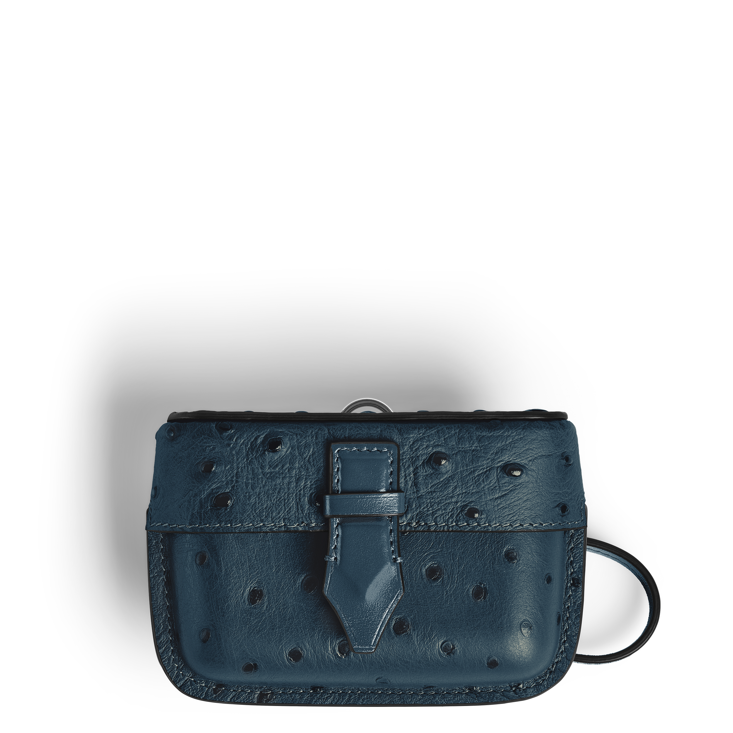 Montblanc - Nib Accessory Case With Strap In Ostrich-Embossed Leather - Leather - Mb220477 - Bag Accessories   Velvet Blue