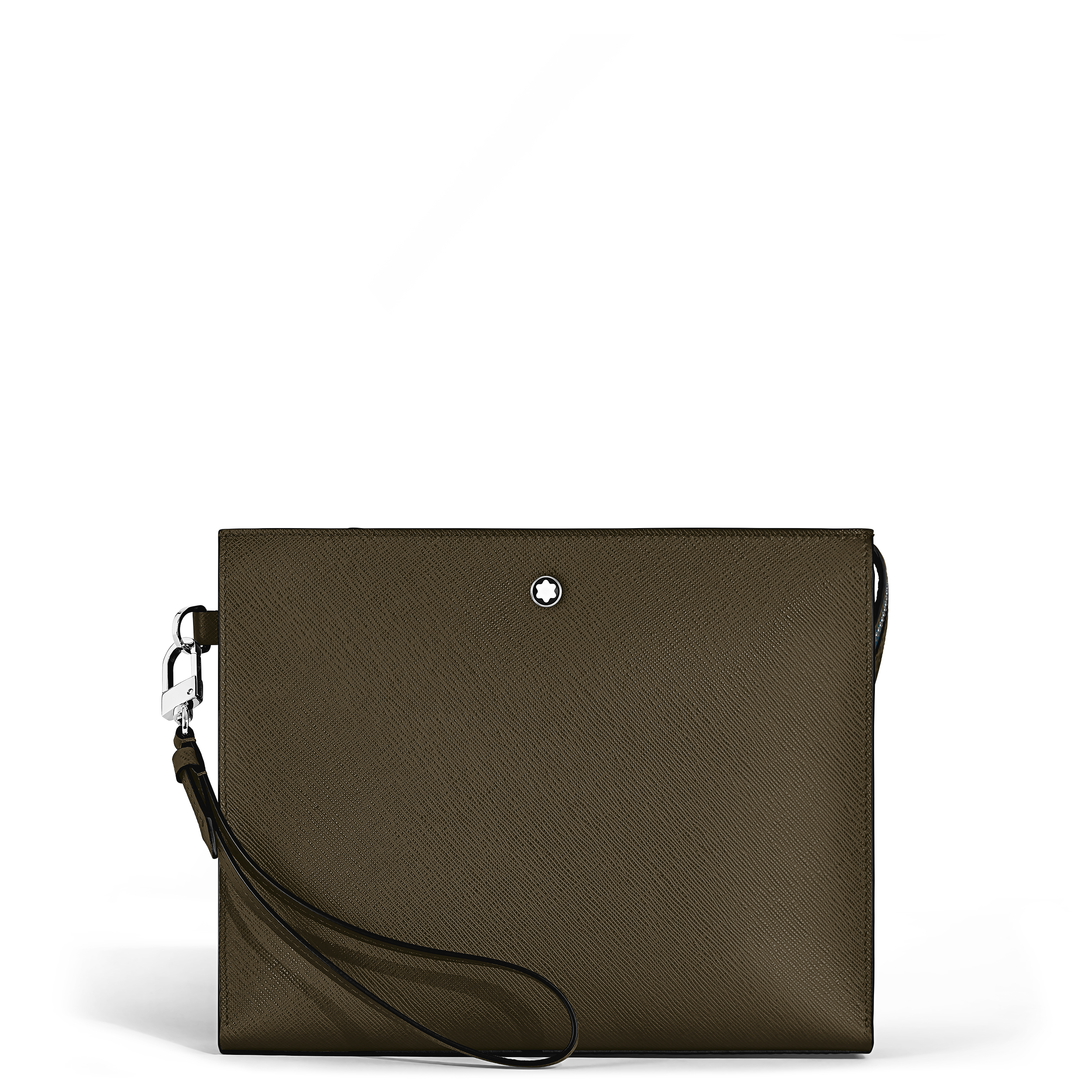 Montblanc - Clutch In Sartorial Leather - Leather - Mb221566 - Pouches   Khaki