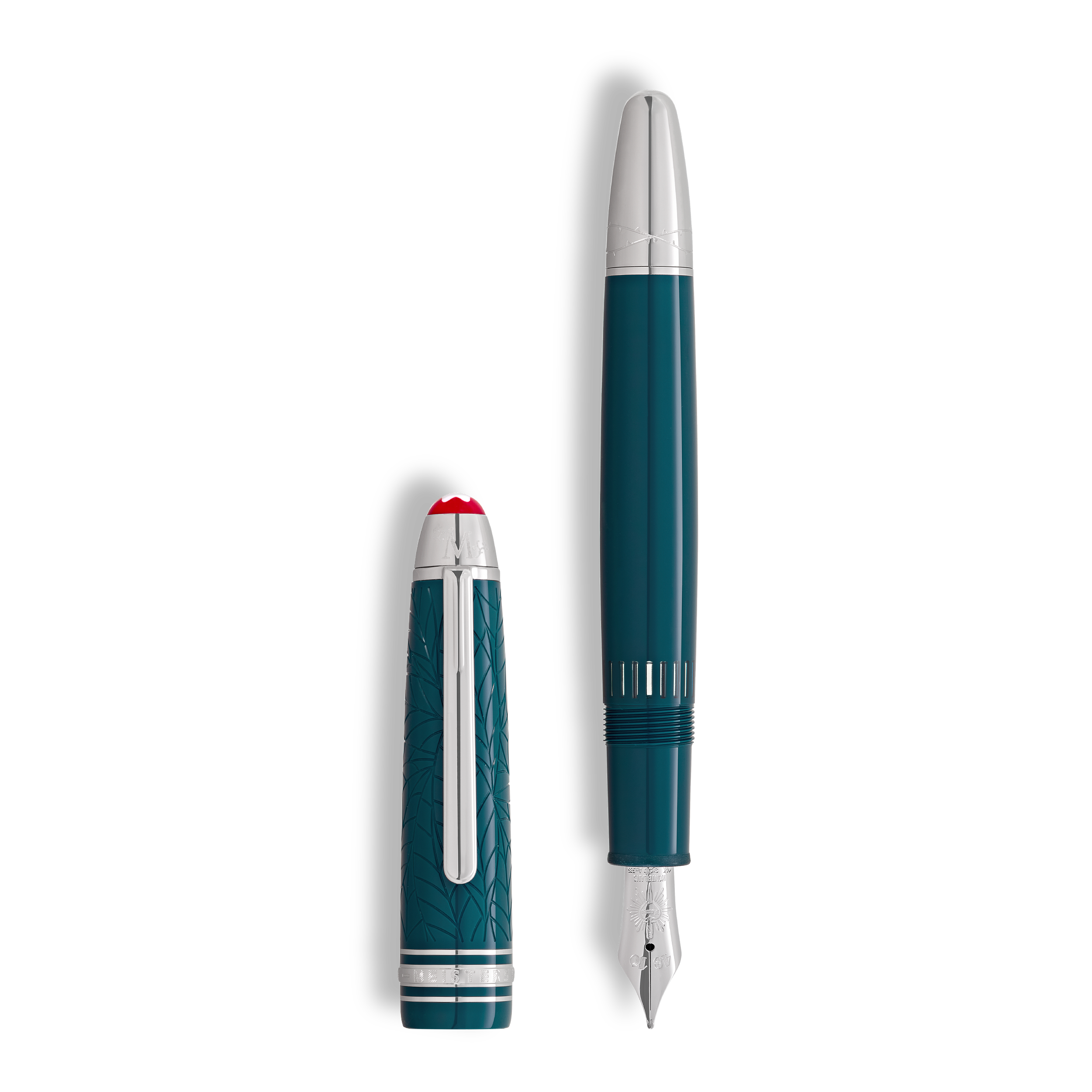 Montblanc - Meisterstück Romeo & Juliet Legrand Fountain Pen - Precious Resin - Mb132913 - Fountain Pens   Teal