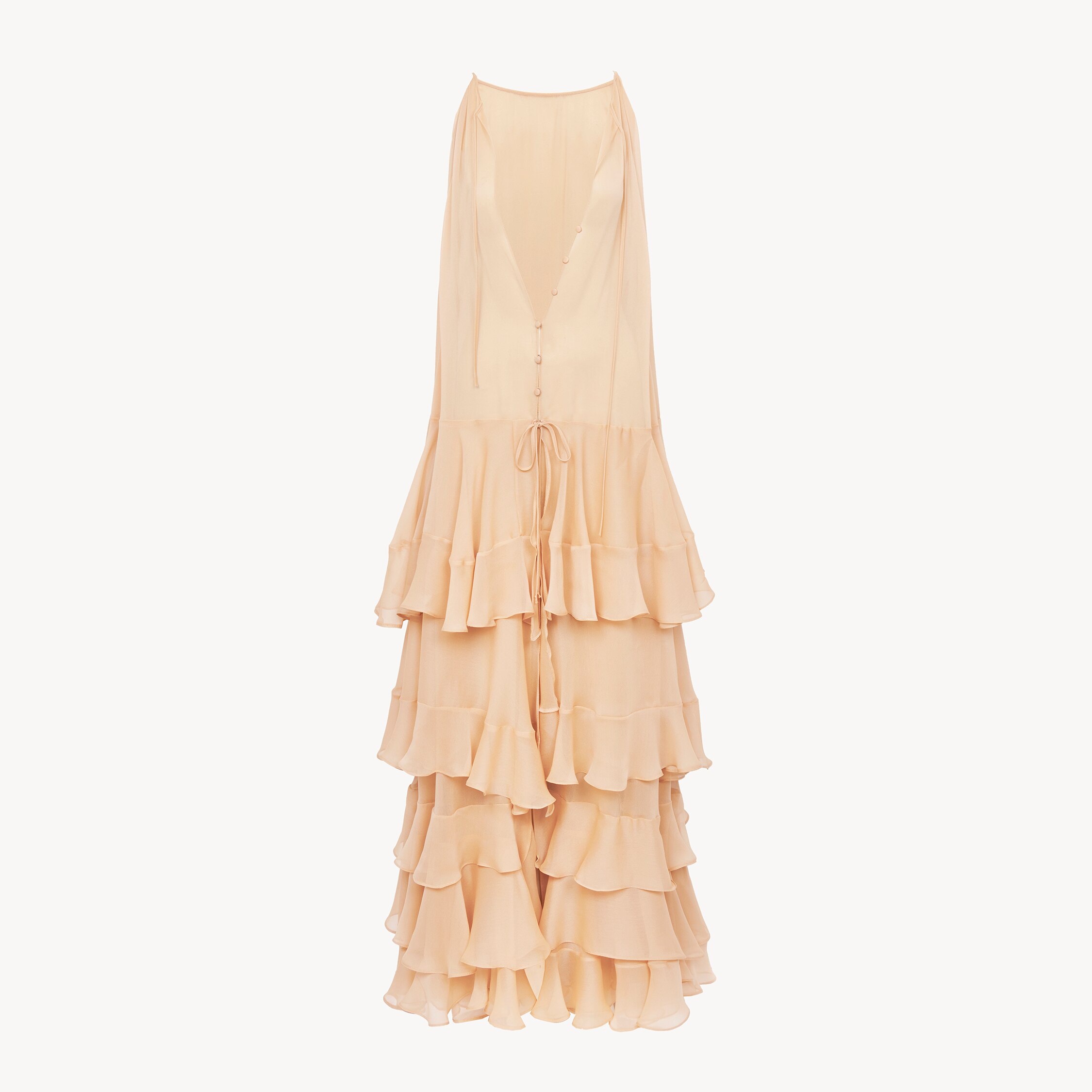 Chloé Tiered Maxi Dress In Silk Georgette