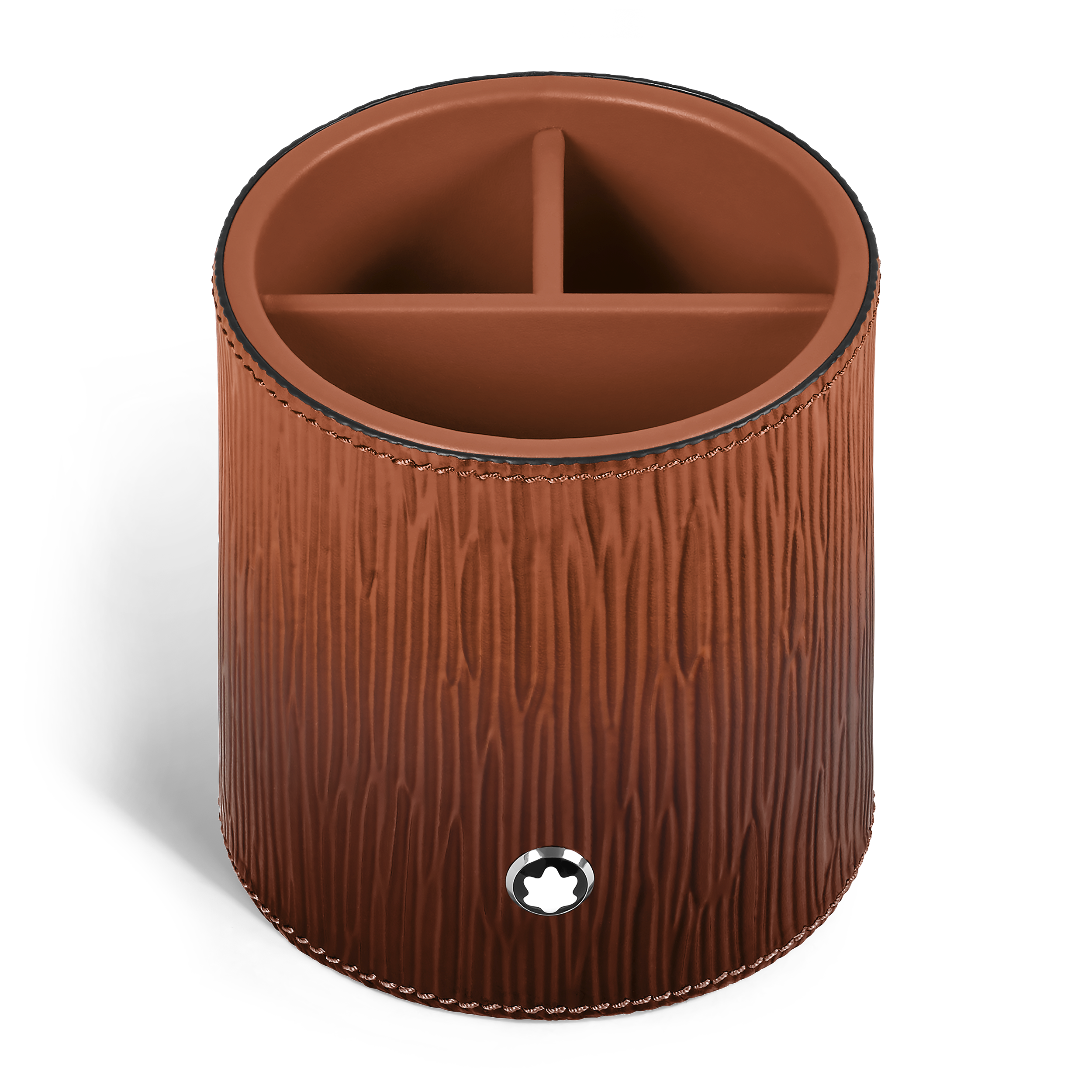 Montblanc - Pen Holder In Corteccia Sfumato Leather - Leather - Mb136773 - Trays   Fauve