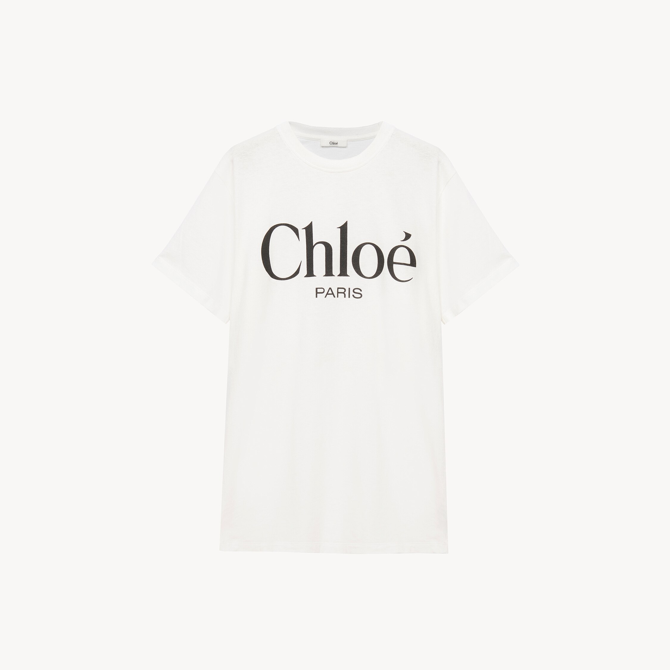 Chloé Logo Jersey T-shirt In White