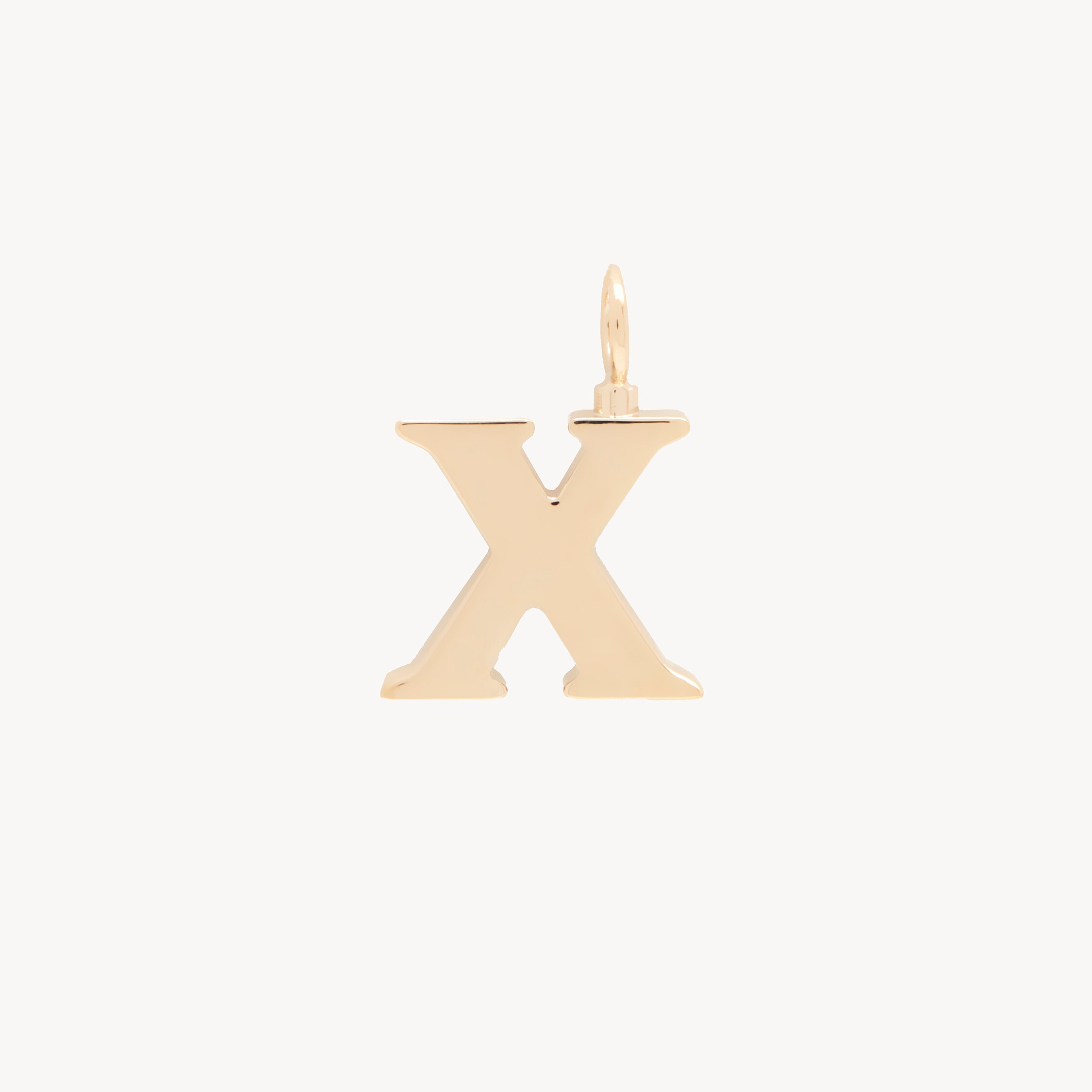 Chloé Alphabet Letter X Charm In Brass In Gold