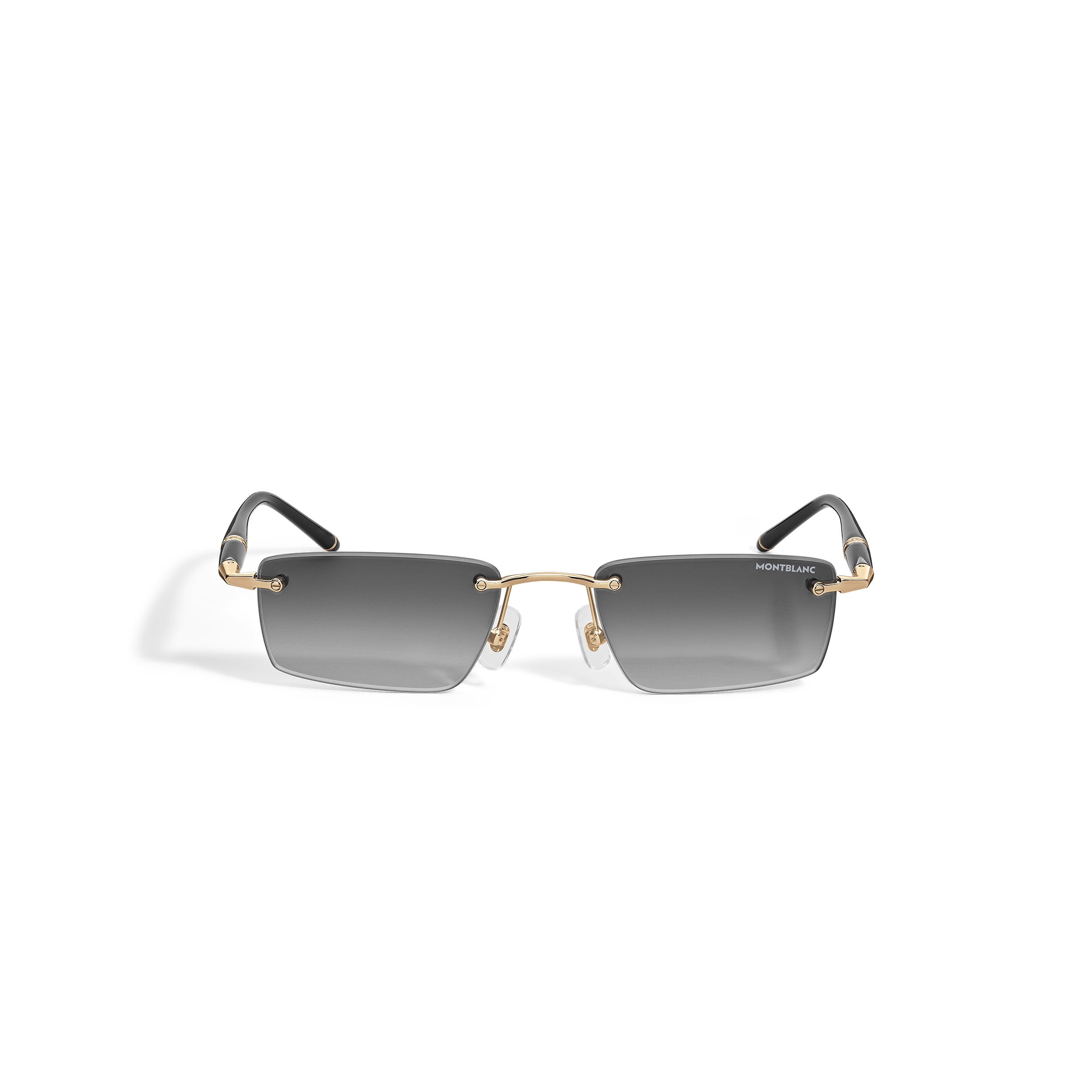 Montblanc - Squared Sunglasses With -Coloured Metal Frame - Mb137183 - Sunglasses Gold