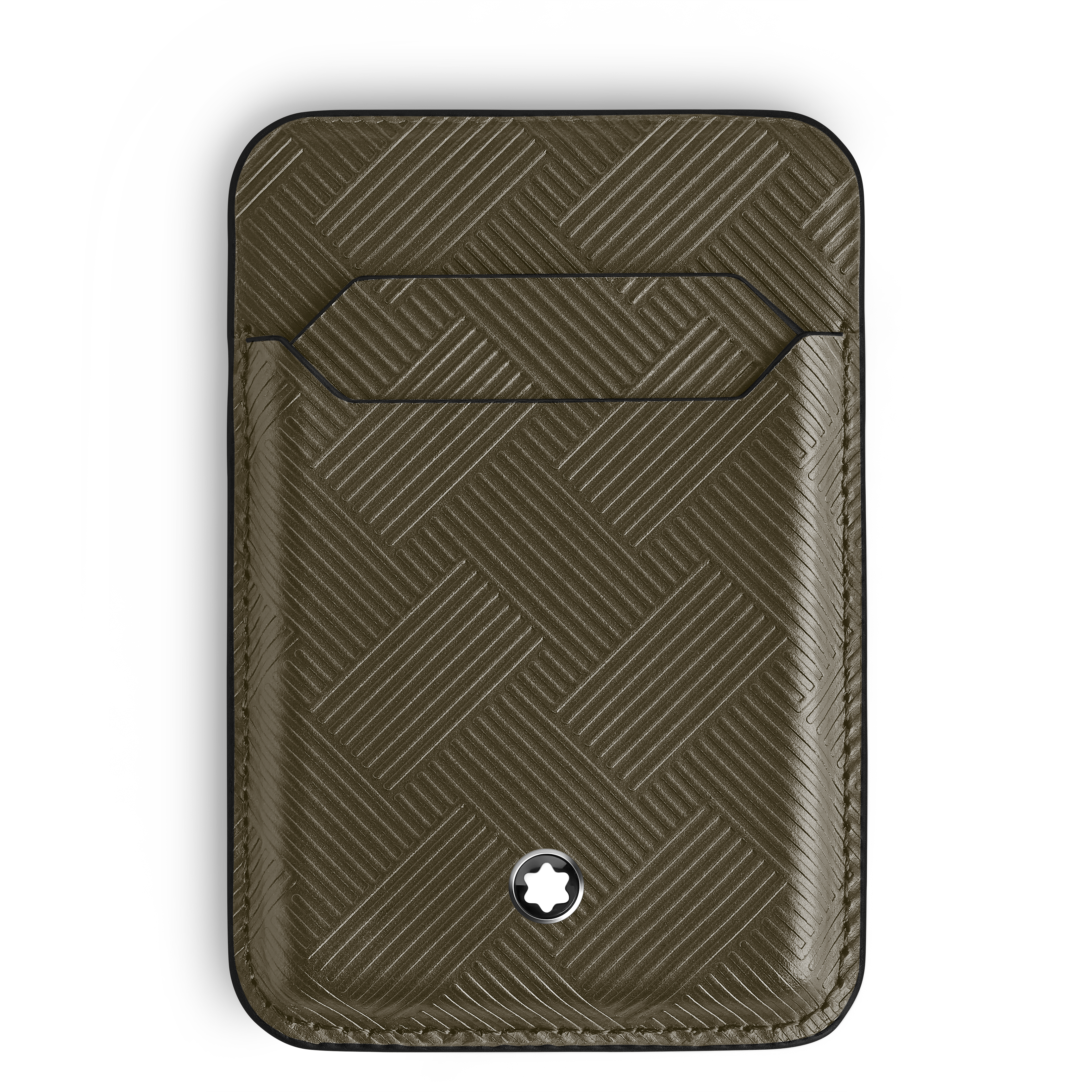  Montblanc - Kartenetui 2 Cc Für Iphone Mit Magsafe Aus Extreme Leder - Khaki - Leder - Mb221634 - Brieftaschen 
