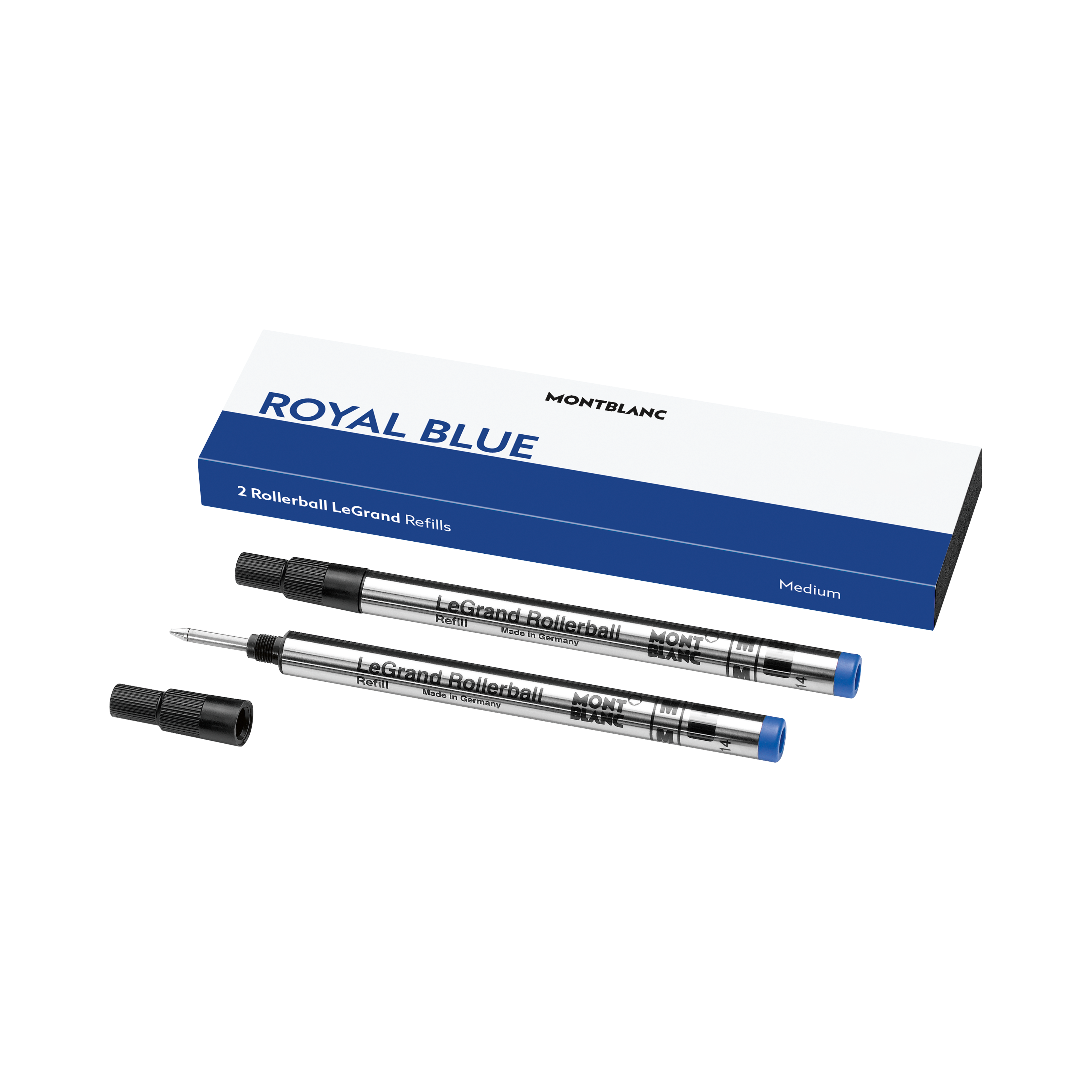 Montblanc - 2X Rollerball Legrand Refills  - Mb128228 - Rollerball Refills   Royal Blue