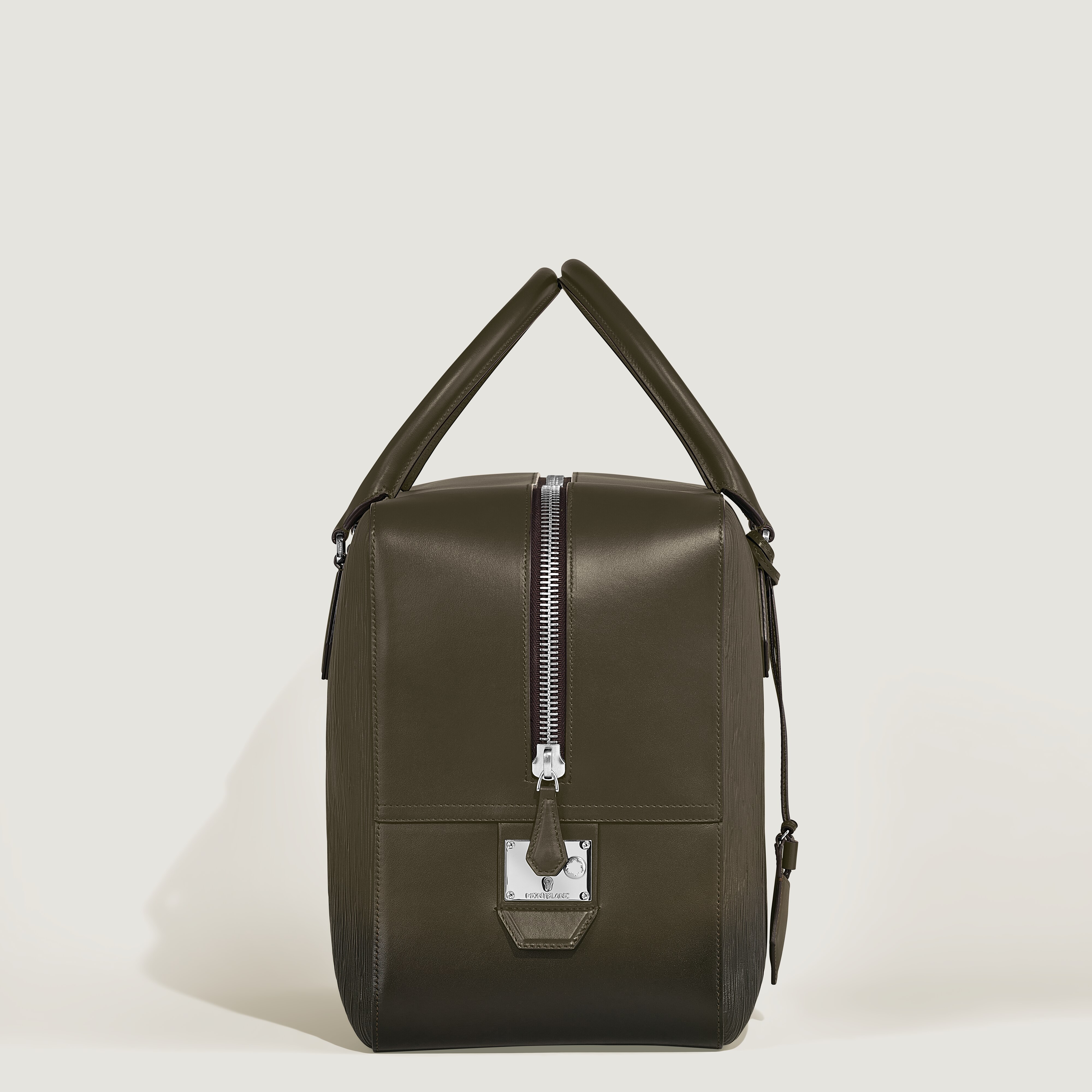  Montblanc - Borsa Weekender 45 In Pelle Corteccia Sfumato - Kaki - Pellame - Mb220268 - Borse Viaggio 