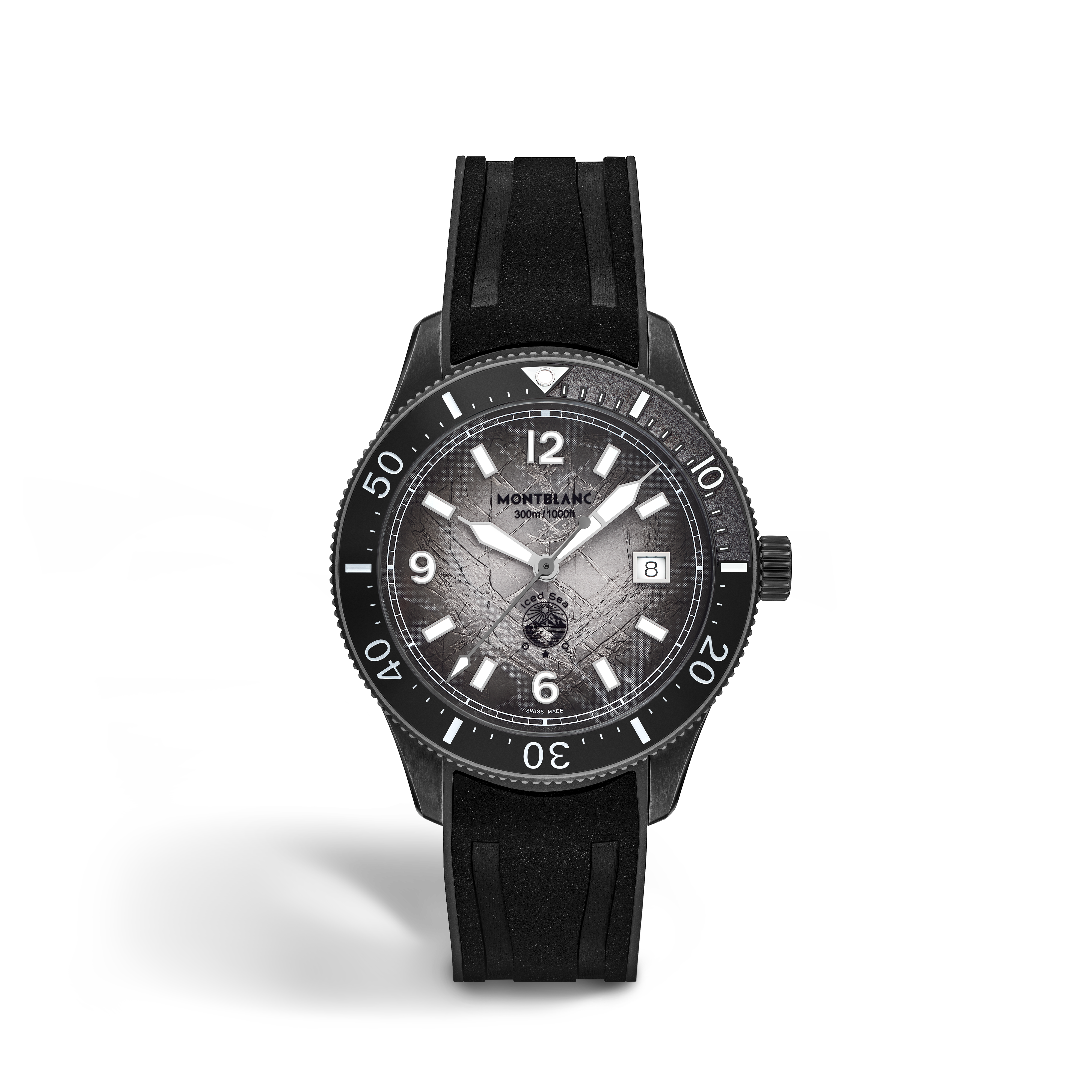  Montblanc - Montblanc Iced Sea Automatic Date 0 Oxygen - Noir - Acier - Céramique - Mb134017 - Montre 