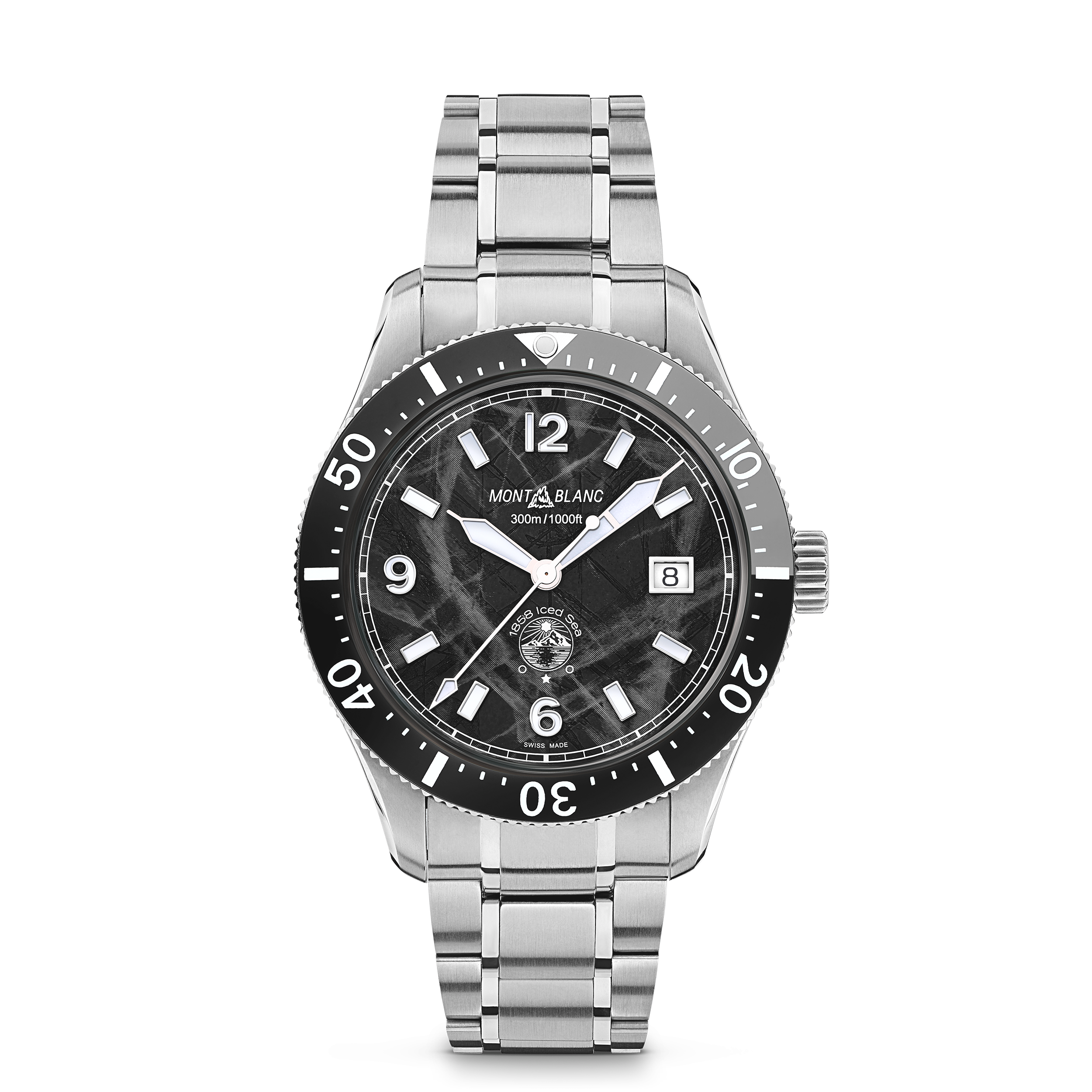 Montblanc - Iced Sea Automatic Date - Steel - Ceramic - Mb129371 - Watch Men's Black