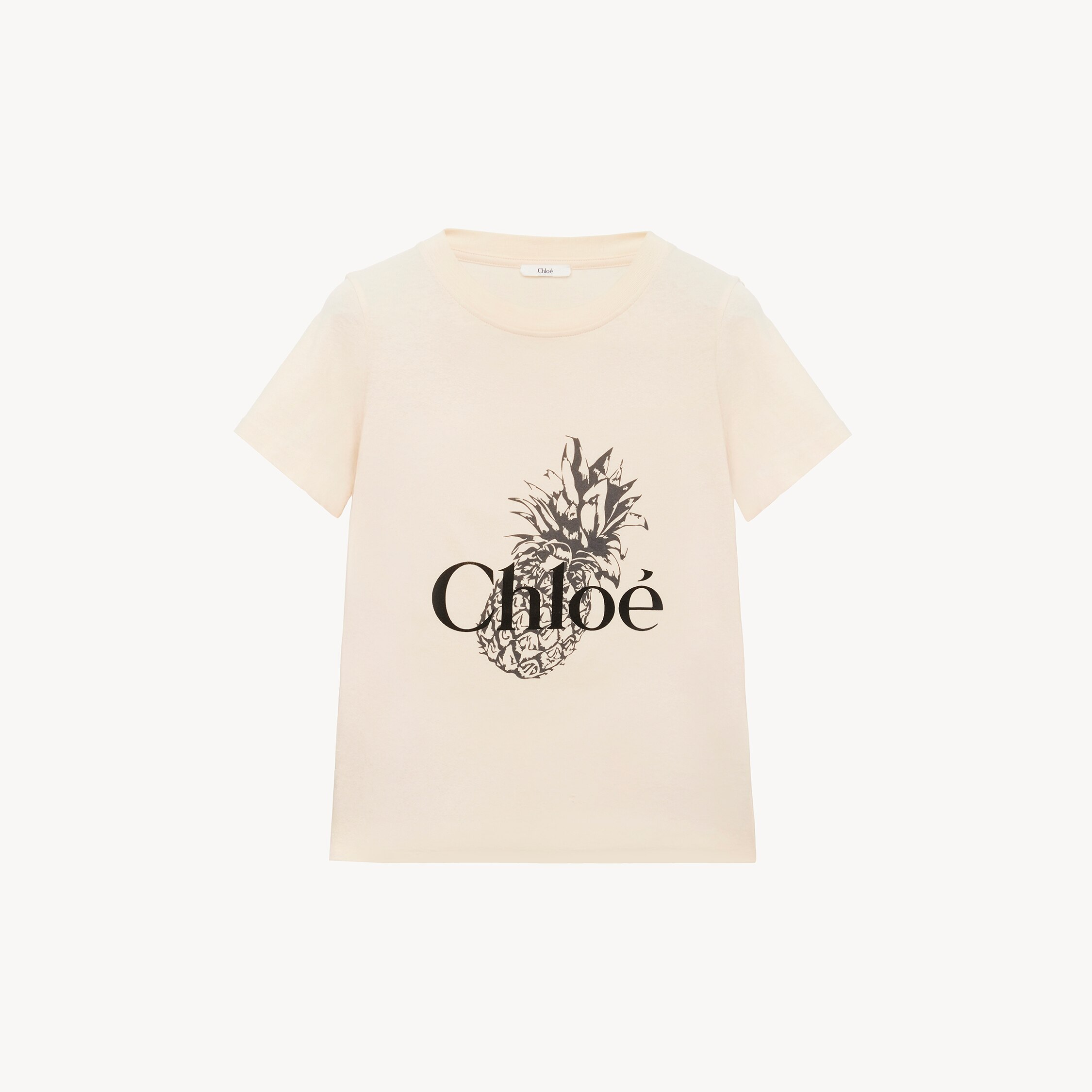 Chloé Baby Fit Logo T-shirt In Cotton Jersey In Neutral