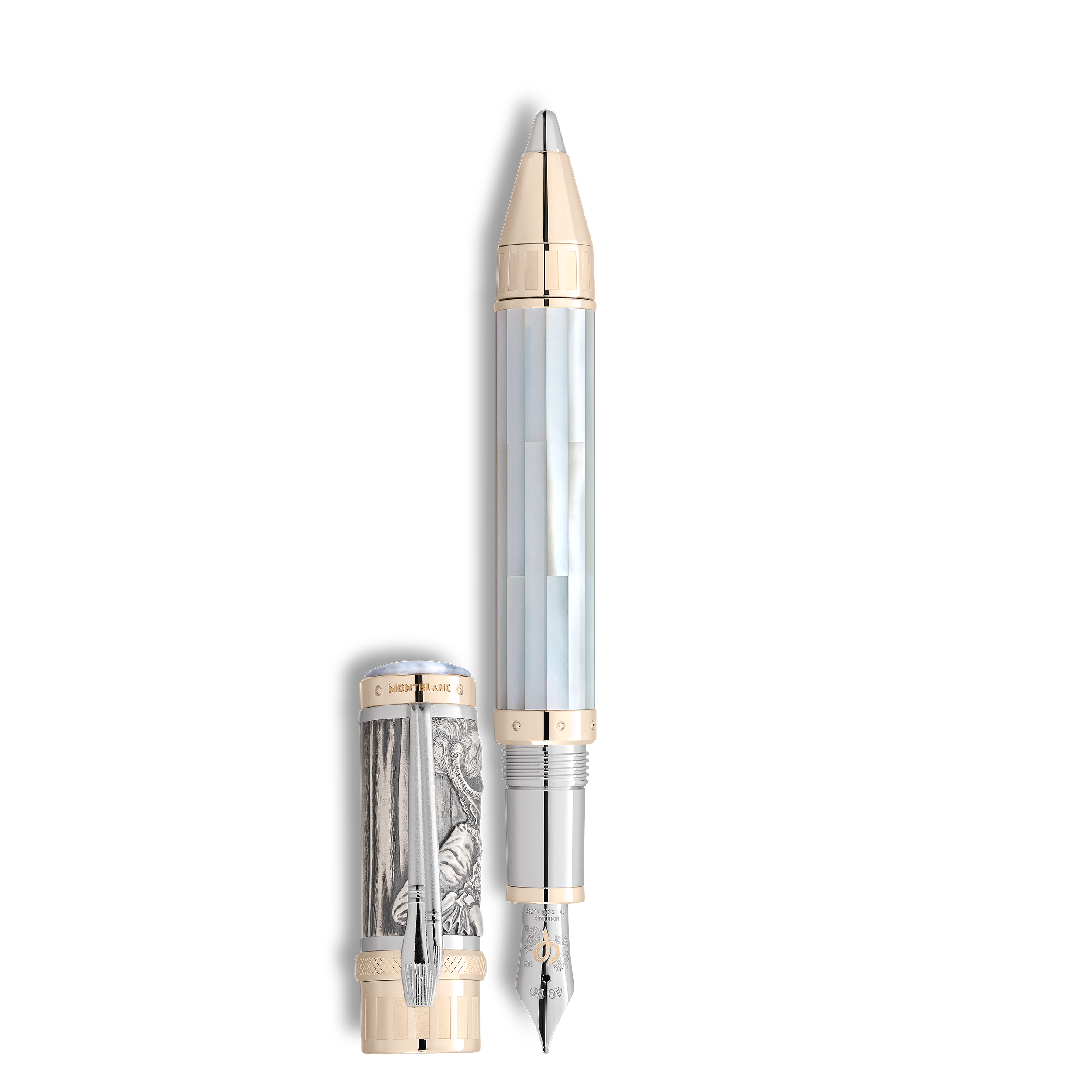 Montblanc - Masters Of Art Homage To Pierre-Auguste Renoir Limited Edition 161 Fountain Pen - Ag925 Sterling Silver - Mb132057 - Fountain Pens   Pearl