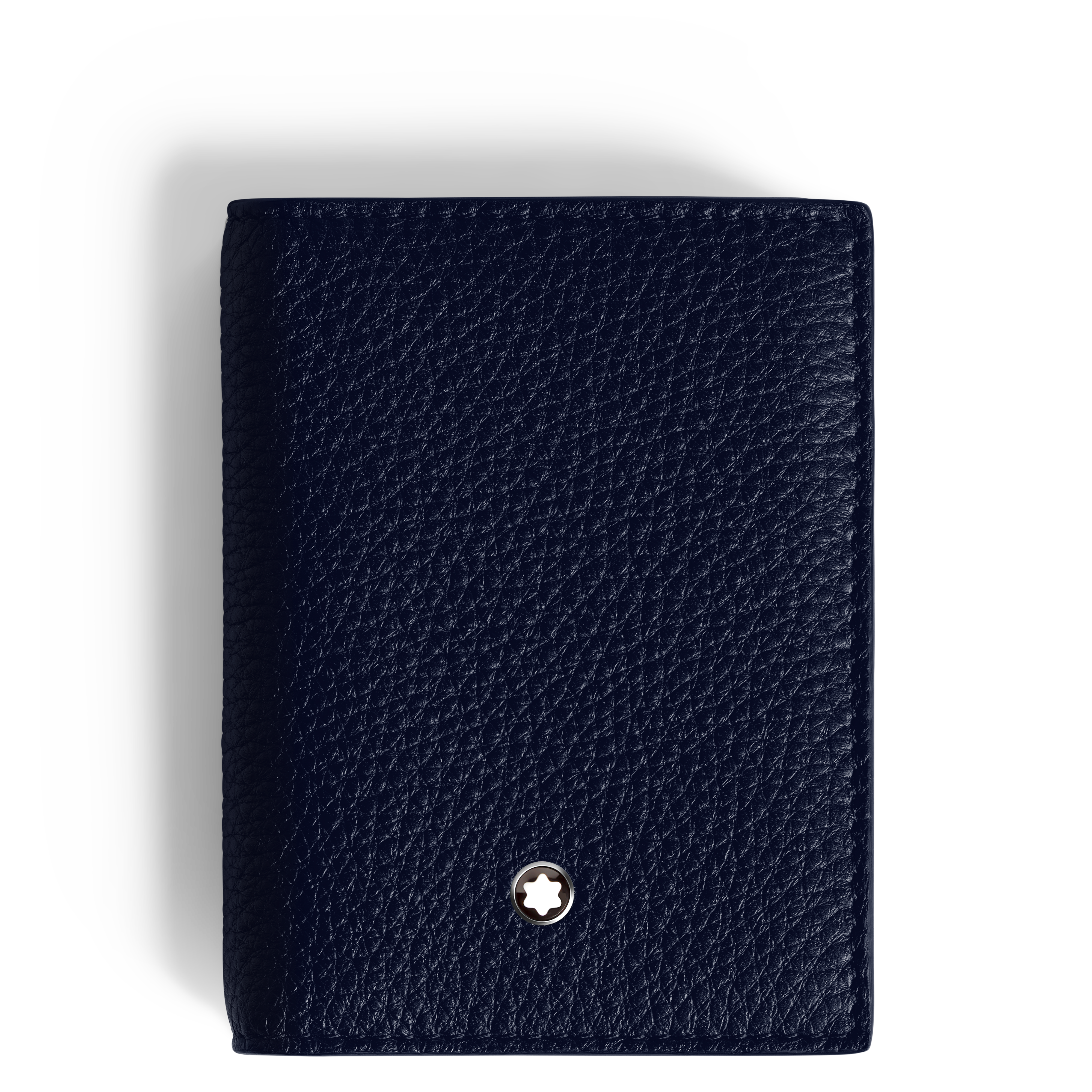Montblanc - Card Holder 4Cc In Grain Leather - Leather - Mb220040 - Card Holders   Midnight Blue