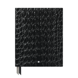 Notebook #149 Croco Print, Shiny Black