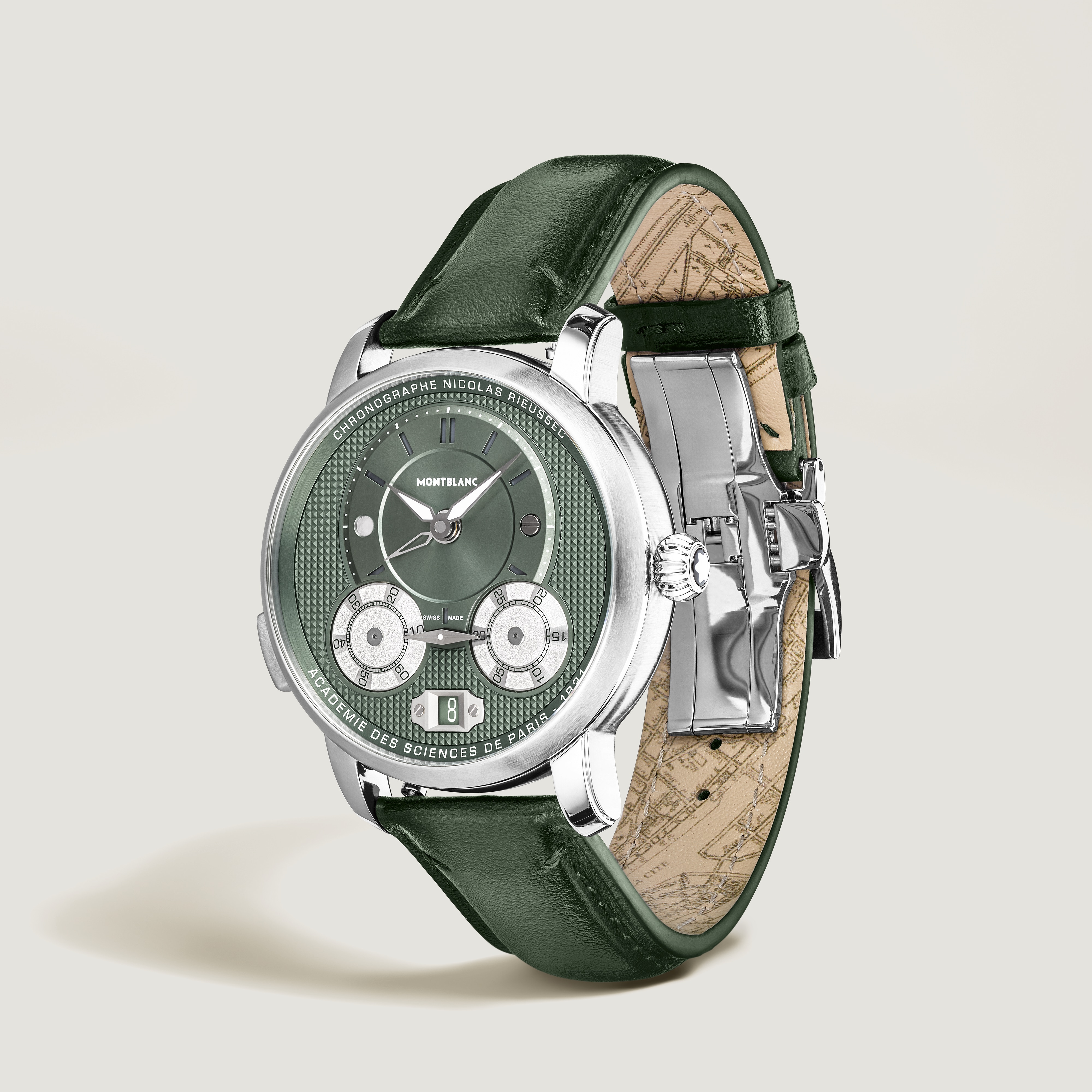  Montblanc - Montblanc Star Legacy Nicolas Rieussec Chronograph 43 Mm - Verde - Acero - Mb132947 - Reloj 