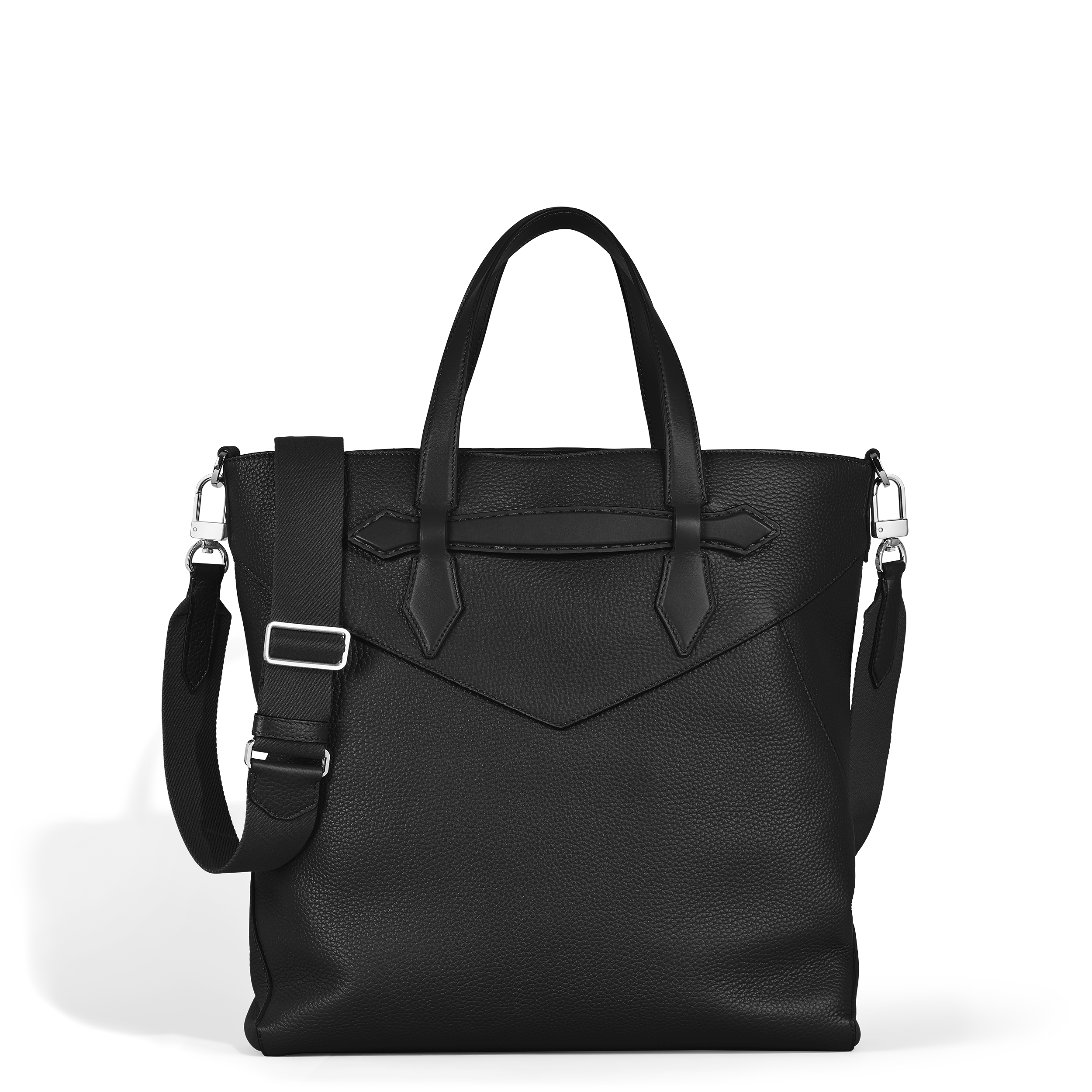 Montblanc - Envelope Tote - Leather - Mb221616 - Tote Bags   Black