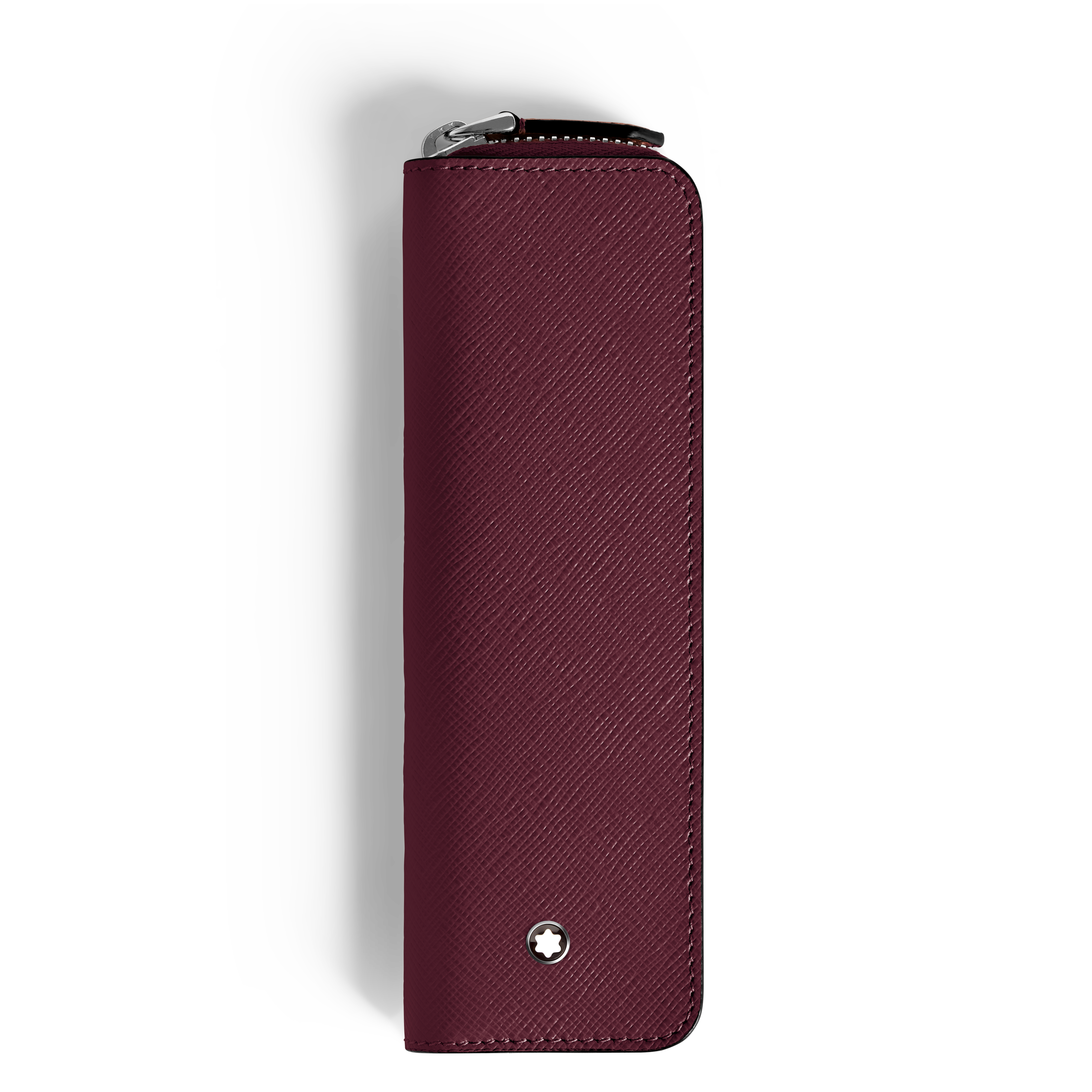 Montblanc - 1-Pen Pouch With Zip In Sartorial Leather - Leather - Mb199382 - Pen Pouches   Cassis