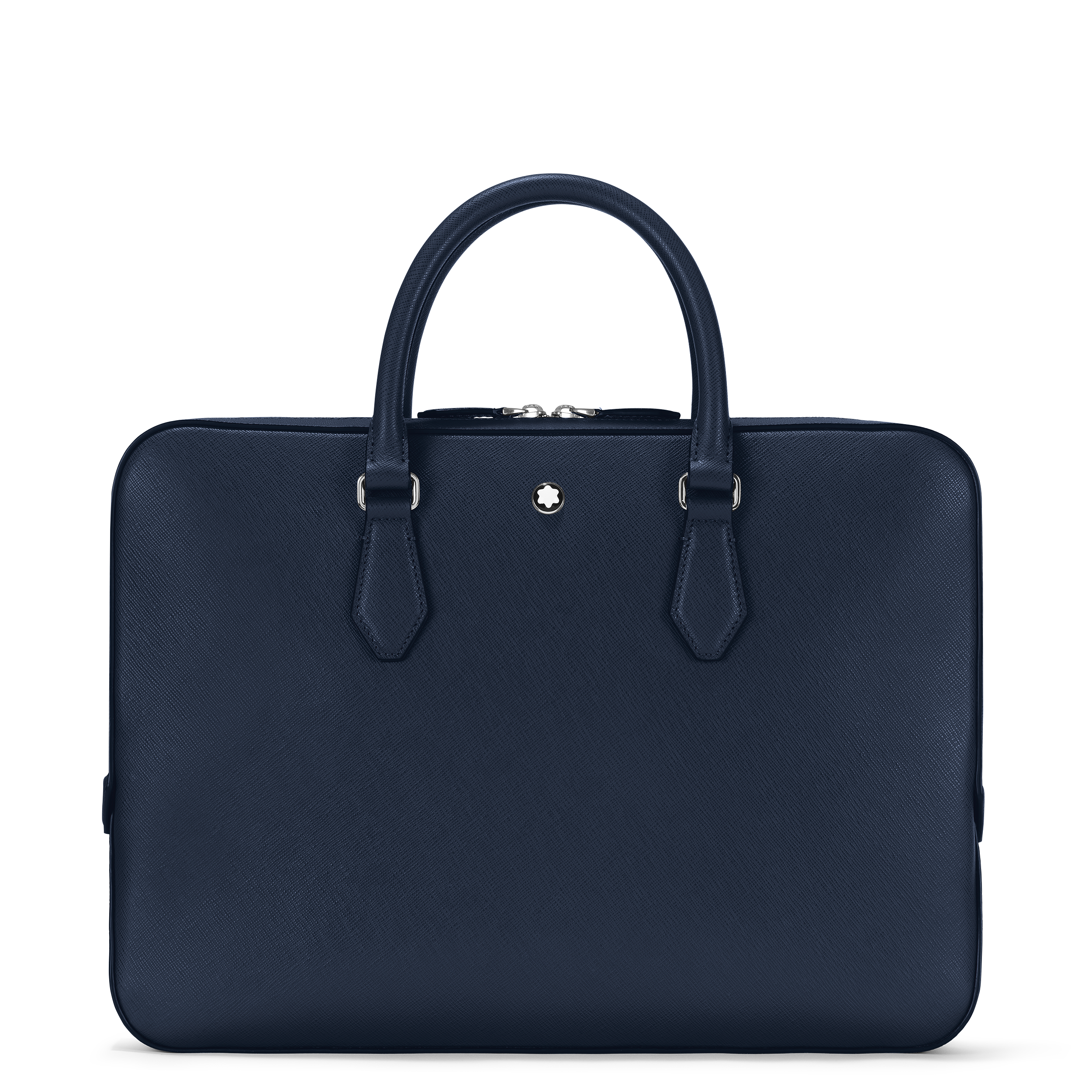 Montblanc - Thin Briefcase In Sartorial Leather - Mb131715 - Document Cases   Ink Blue