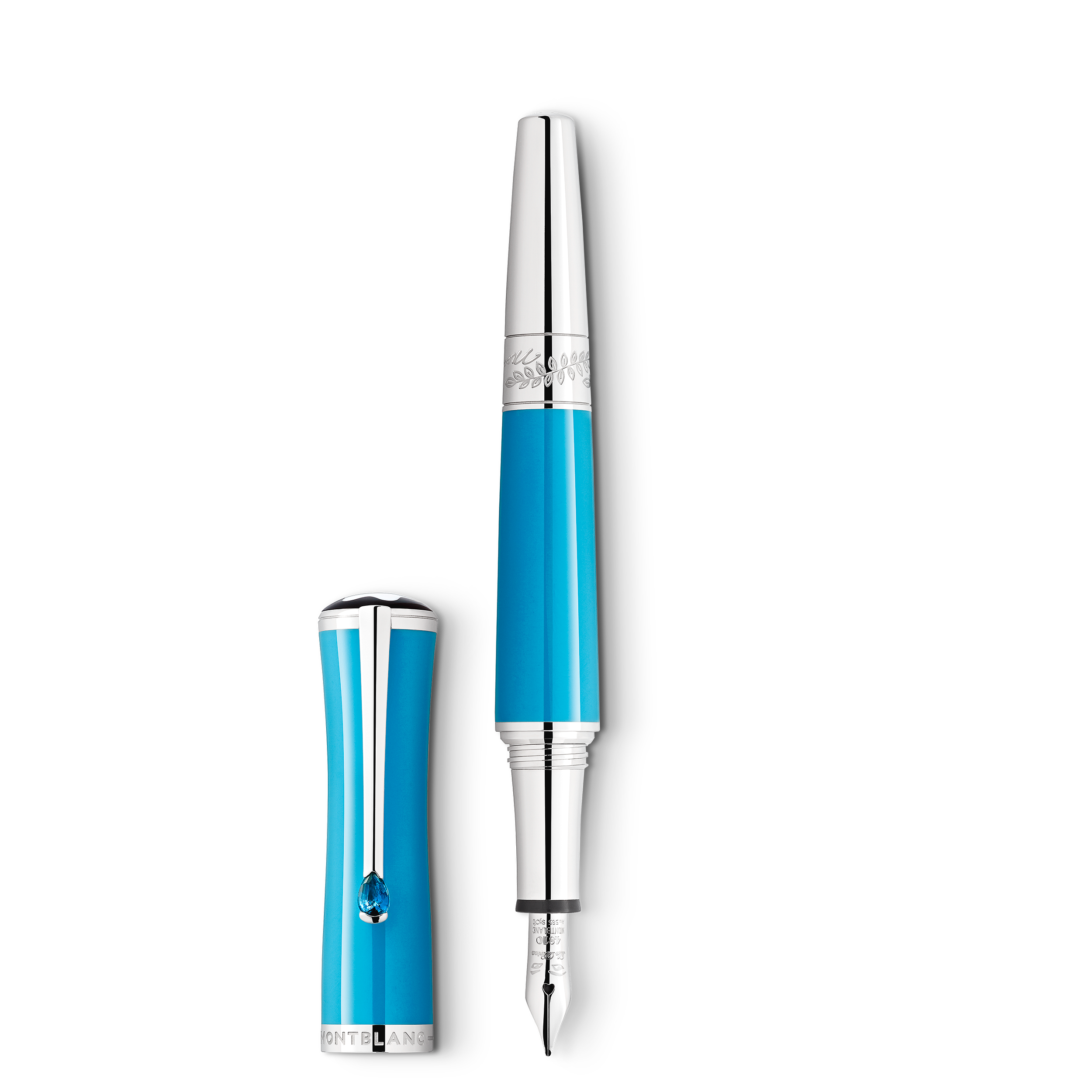 Montblanc - Maria Callas Special Edition Fountain Pen - Precious Resin - Mb129563 - Fountain Pens Women's Turquoise