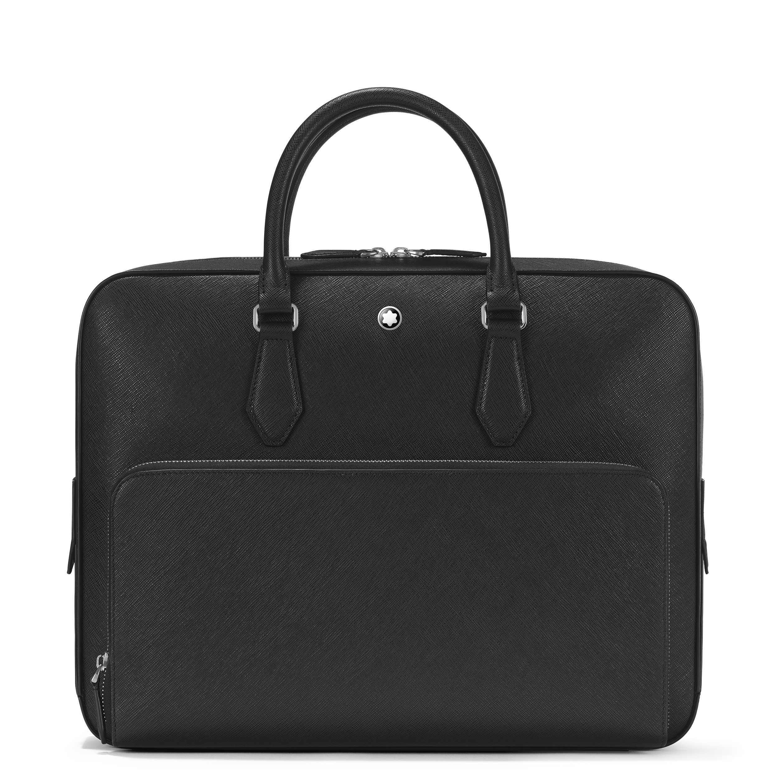 Montblanc - Medium Briefcase With Pocket In Sartorial Leather - Leather - Mb130271 - Document Cases   Black