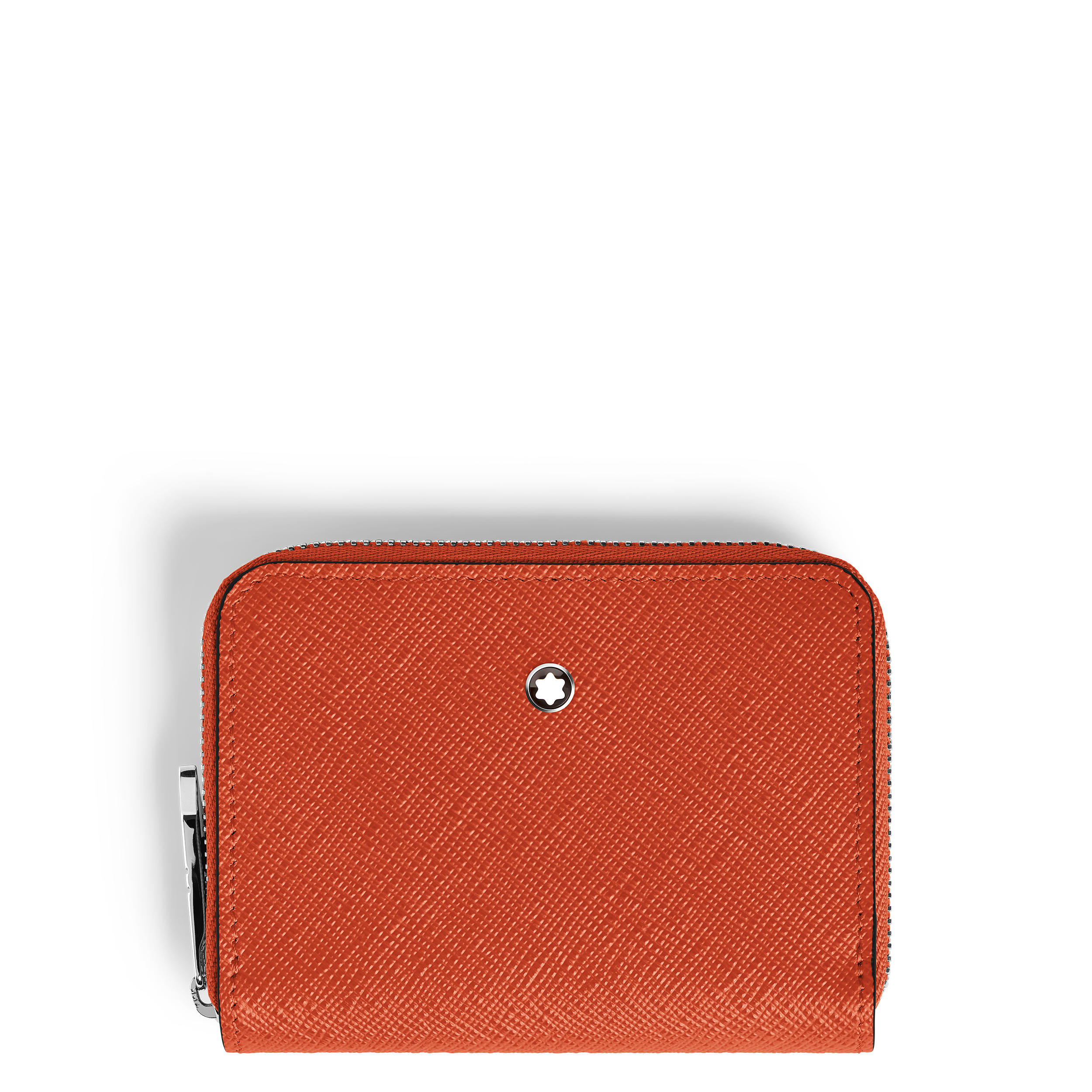 Montblanc - Mini Wallet 2Cc With Zip In Sartorial Leather - Leather - Mb221340 - Wallets   Tangerine
