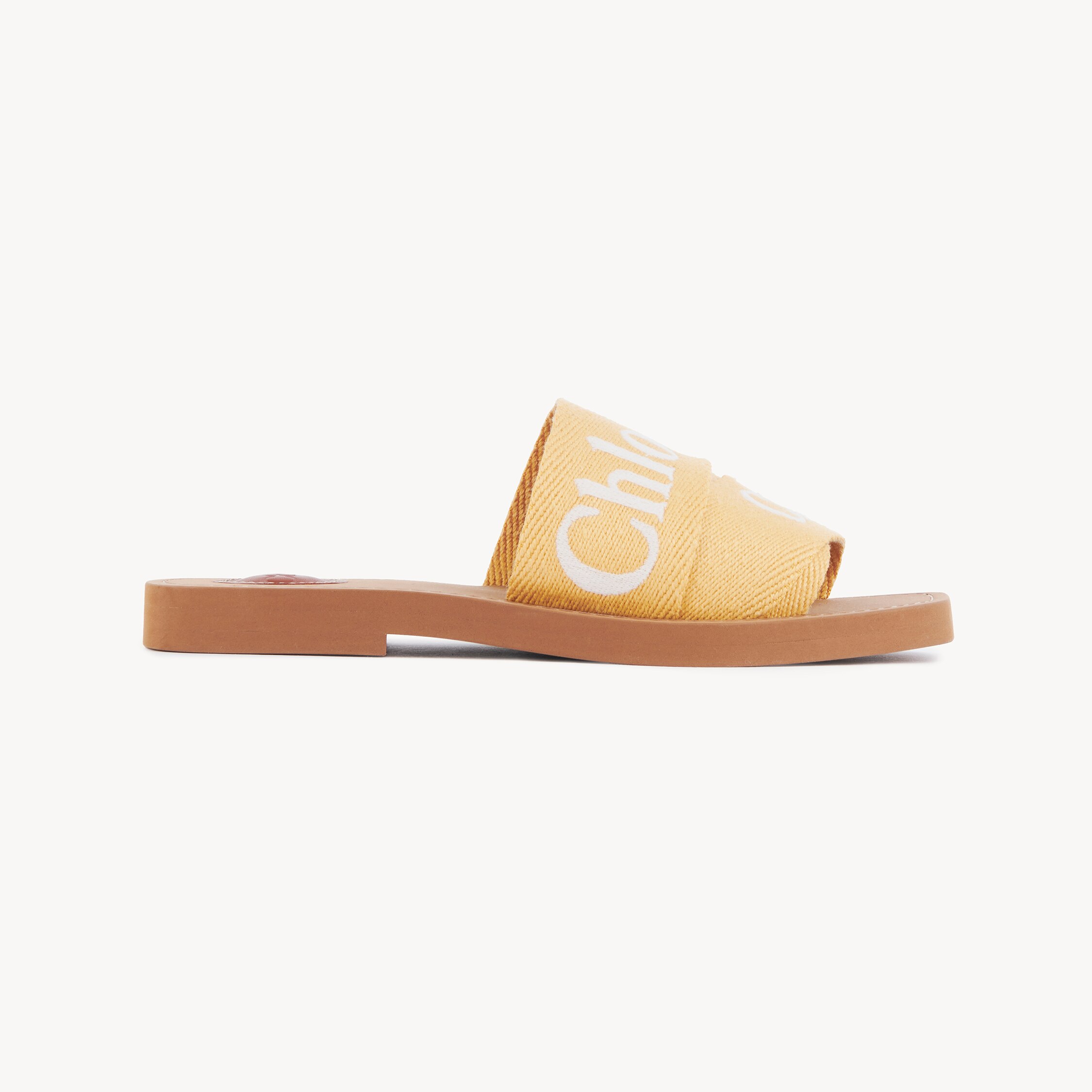 Chloé Woody Mule In Yellow