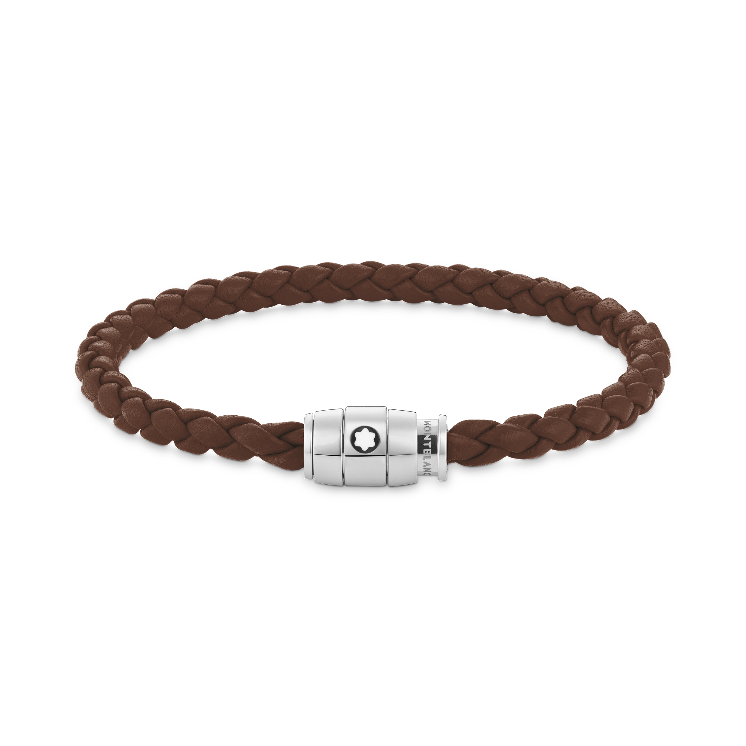  Montblanc - Armband Mit 3 Ringen Aus Soft Leder - Braun - Edelstahl - Mb136002 - Armbänder 