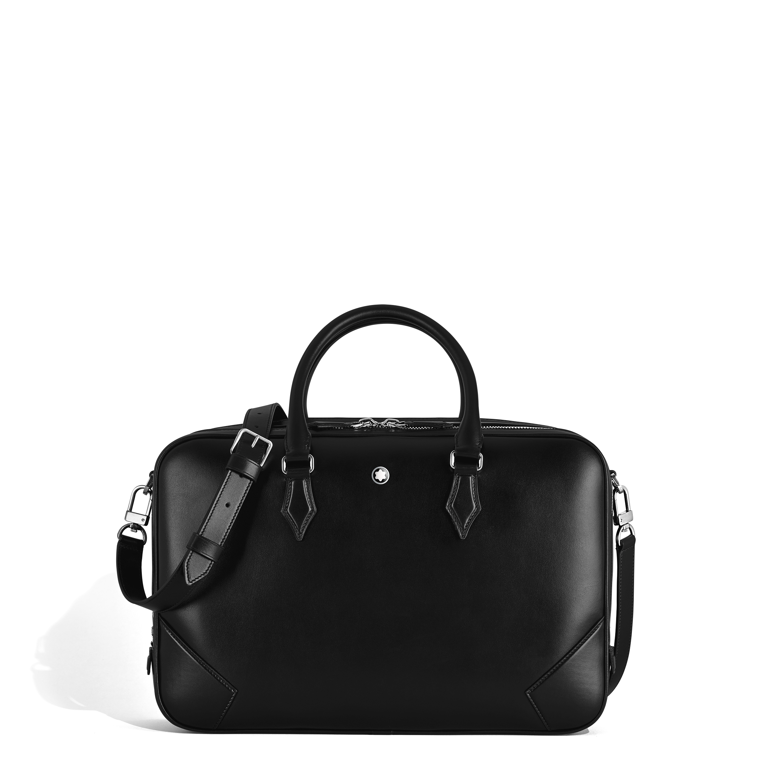 Montblanc - Large Briefcase In Meisterstück Leather - Leather - Mb198767 - Document Cases   Black