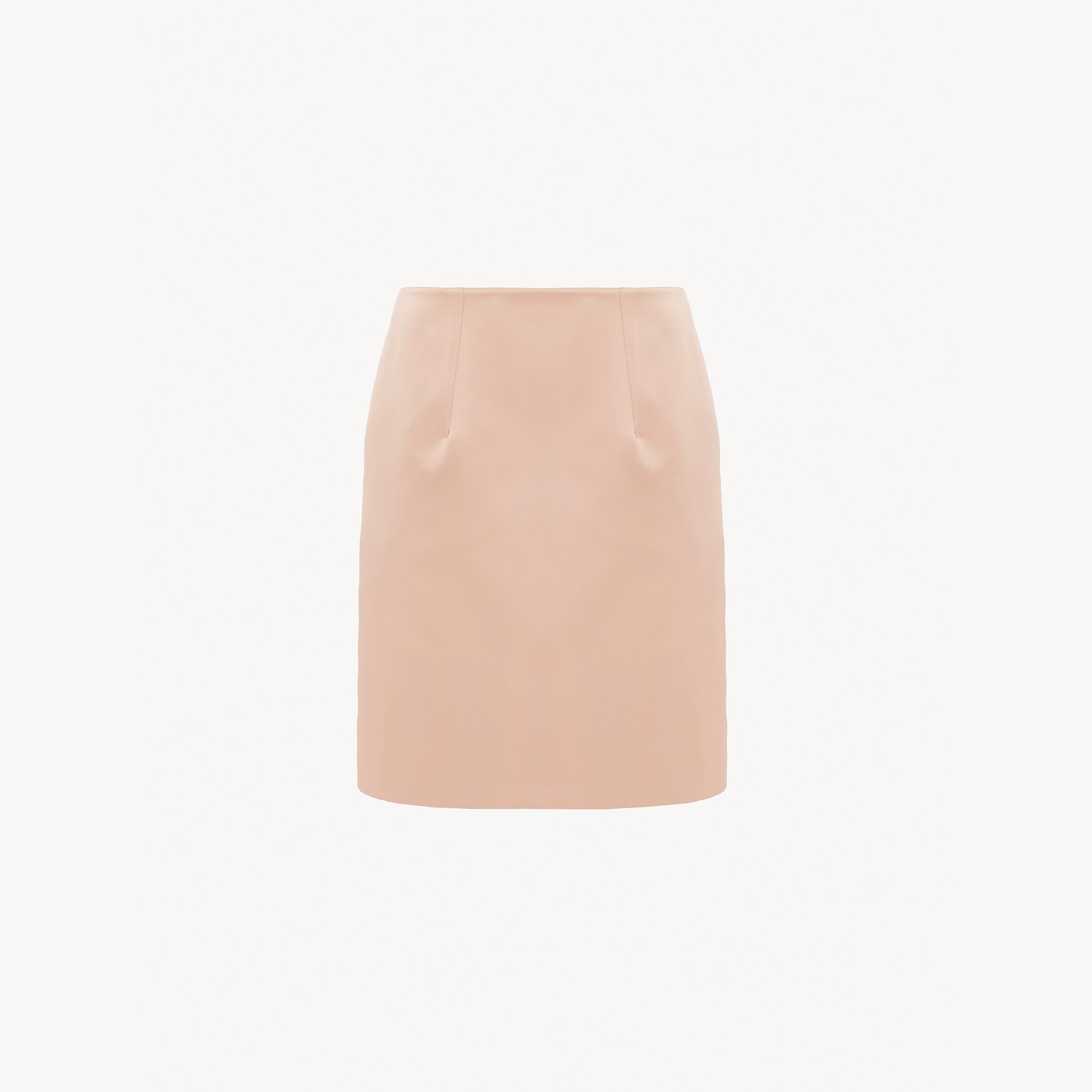Chloé Short Pencil Skirt In Technical Duchess Satin In Neutral