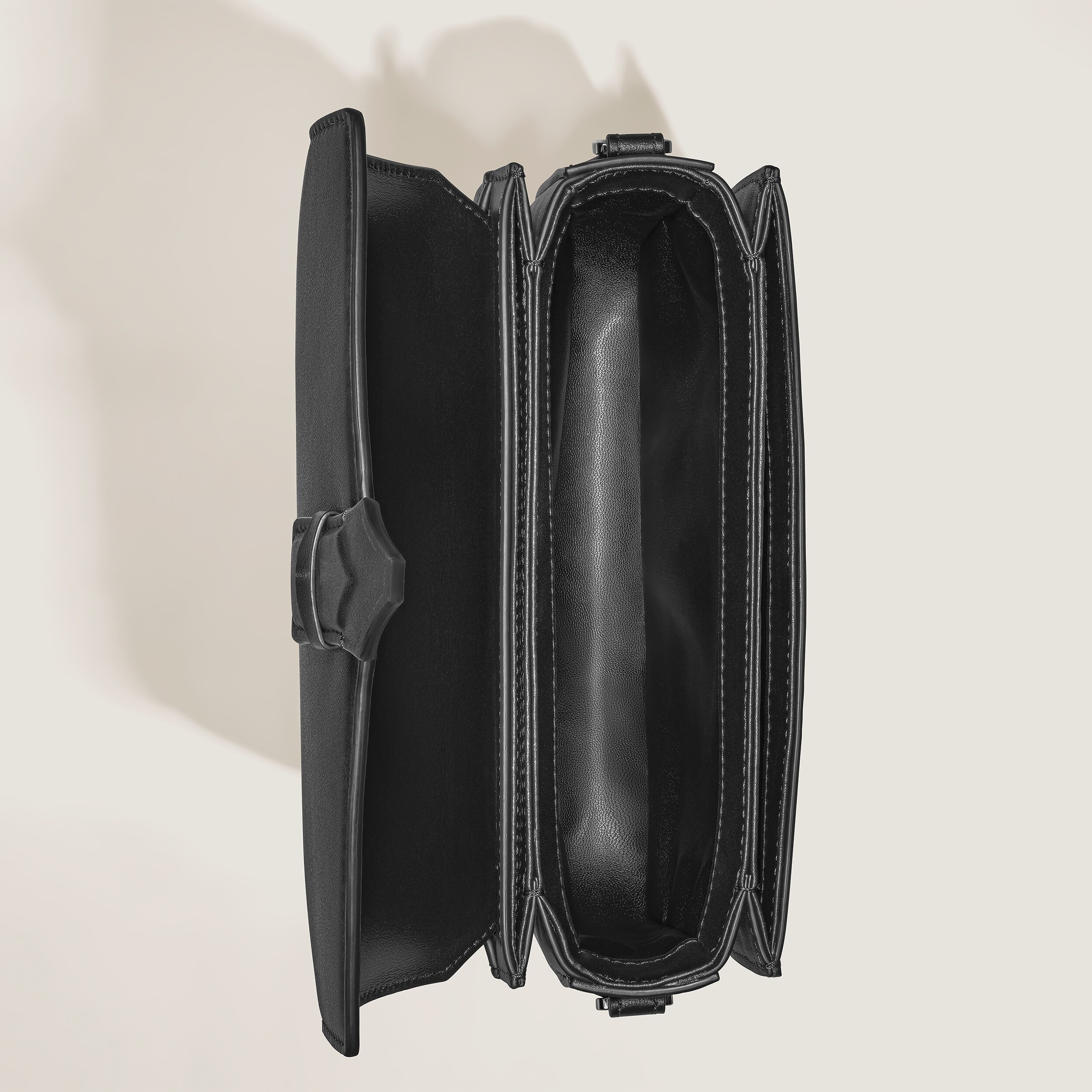  Montblanc - Umhängetasche Mit Federdetail Aus Soft Leder - Schwarz - Leder - Mb199831 - Messenger Bags 