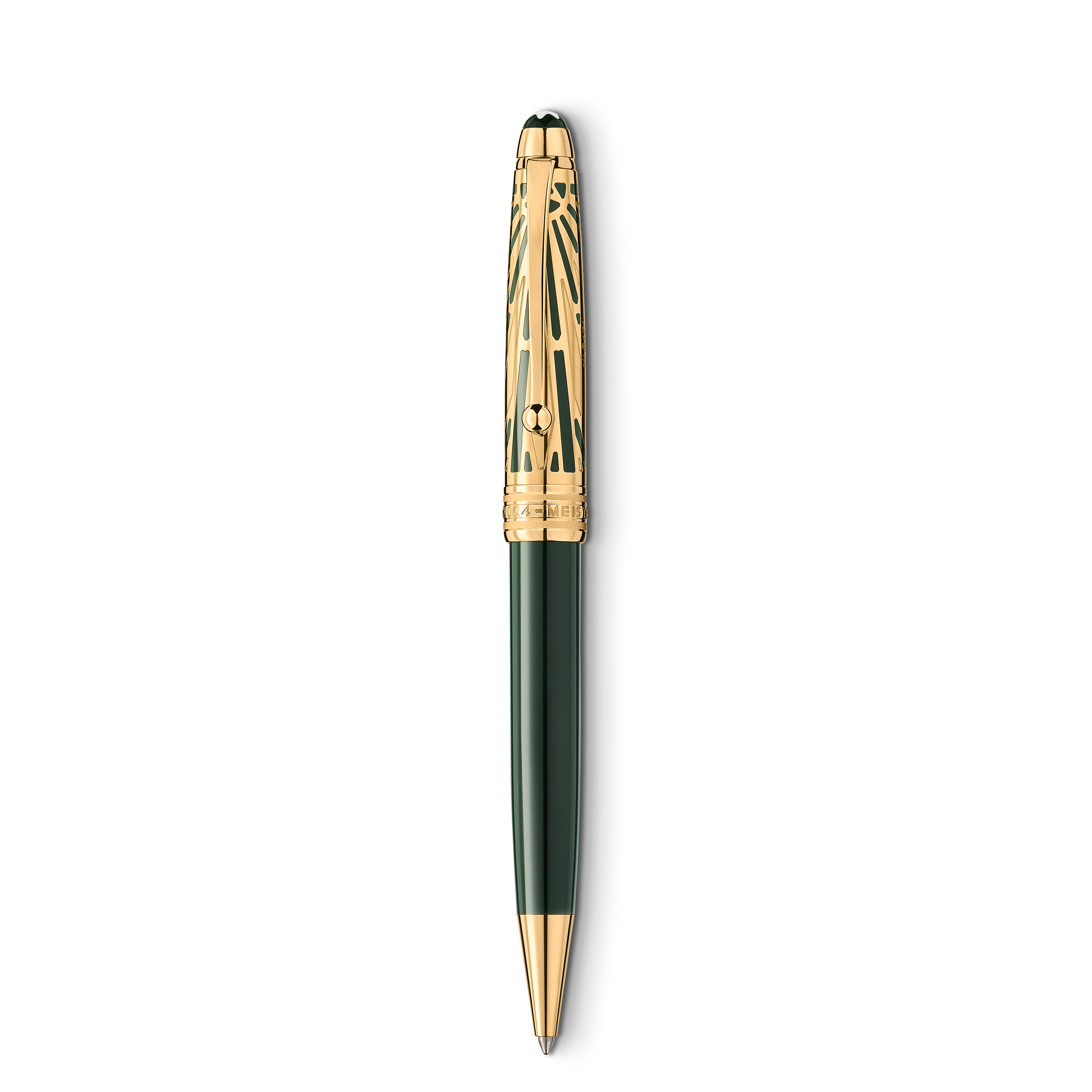 Montblanc - Meisterstück The Origin Collection Doué Classique Ballpoint - Metal / Precious Resin - Mb131352 - Ballpoints Green