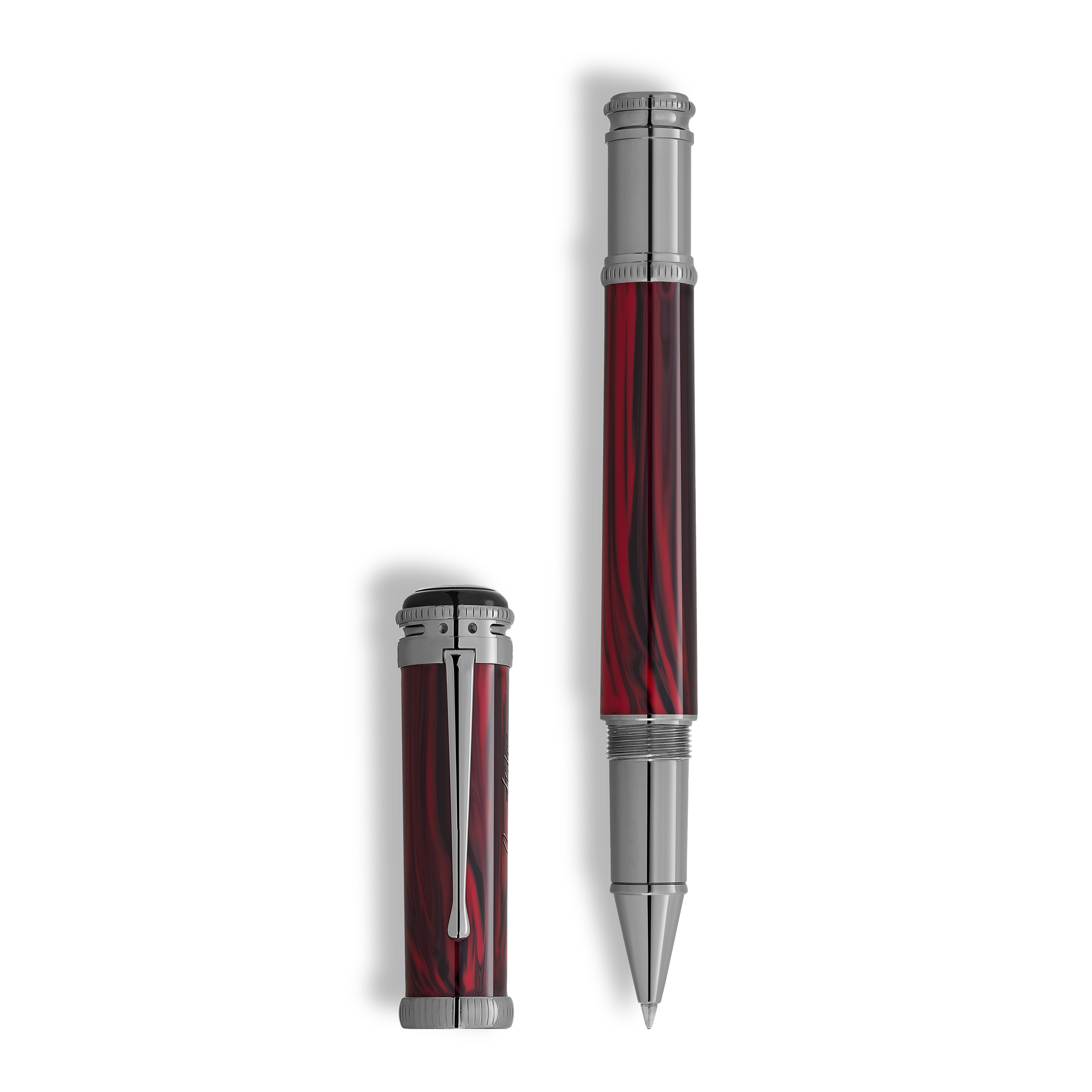 Montblanc - Writers Edition Homage To Bram Stoker Limited Edition Rollerball - Precious Resin - Mb133419 - Rollerballs   Red