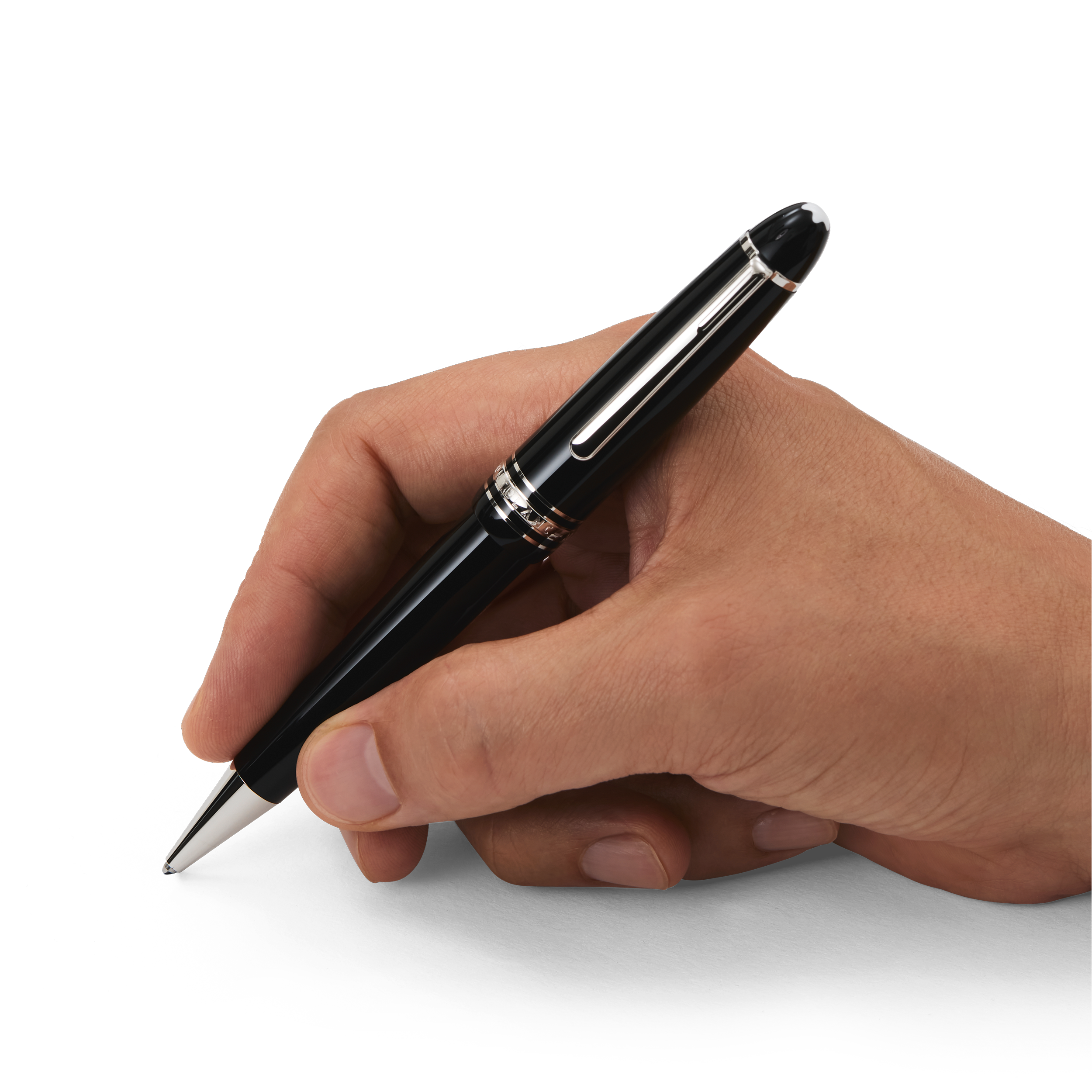 Montblanc - Platinumbeschichteter Meisterstück Legrand Kugelschreiber - Schwarz - Edelharz - Mb132450 - Kugelschreiber 