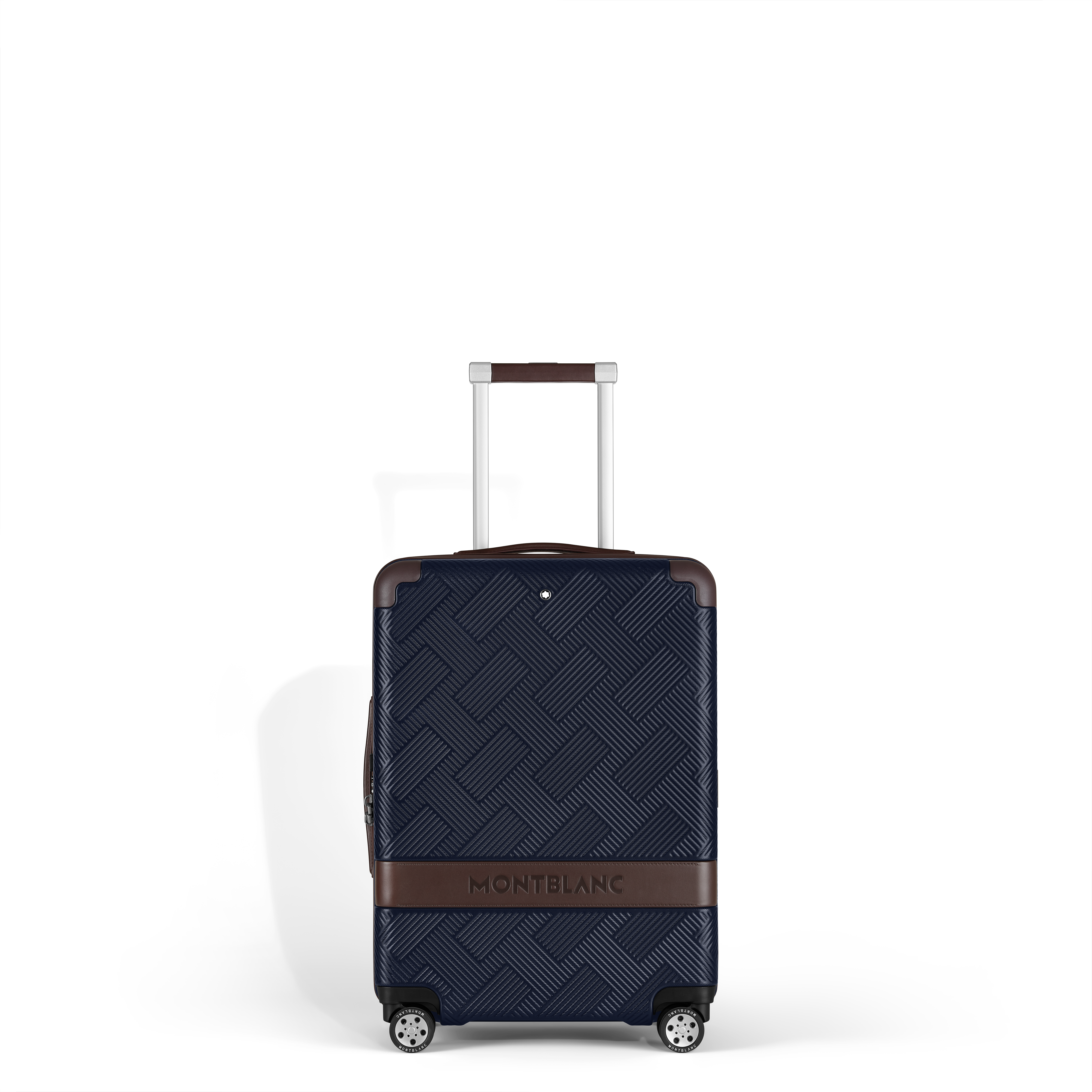  Montblanc - #my4810 Maleta De Cabina - Azul Marino - Policarbonato Y Piel - Mb221704 - Equipaje De Cabina 