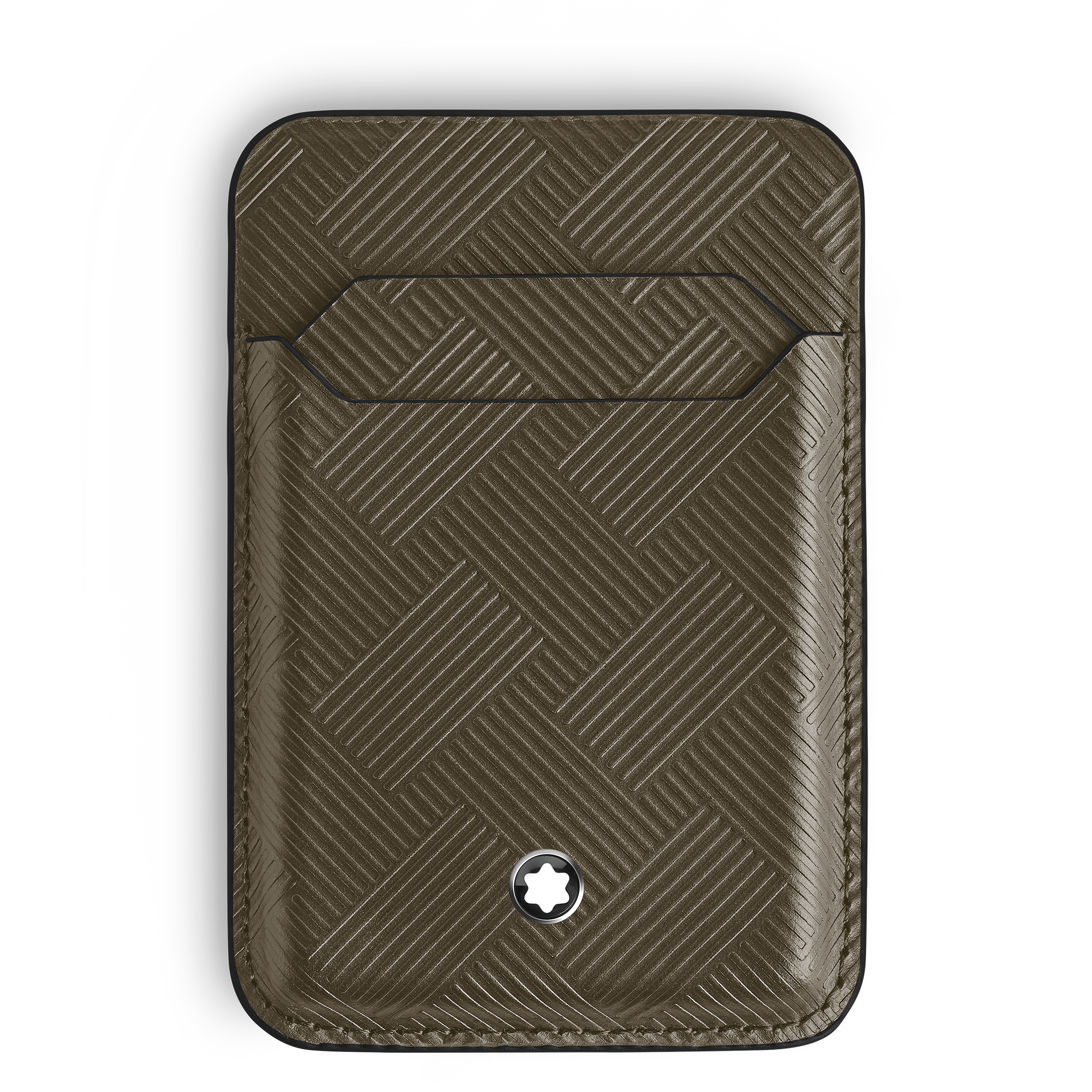 Montblanc - Card Holder 2Cc For Iphone With Magsafe In Extreme Leather - Leather - Mb221634 - Wallets   Khaki