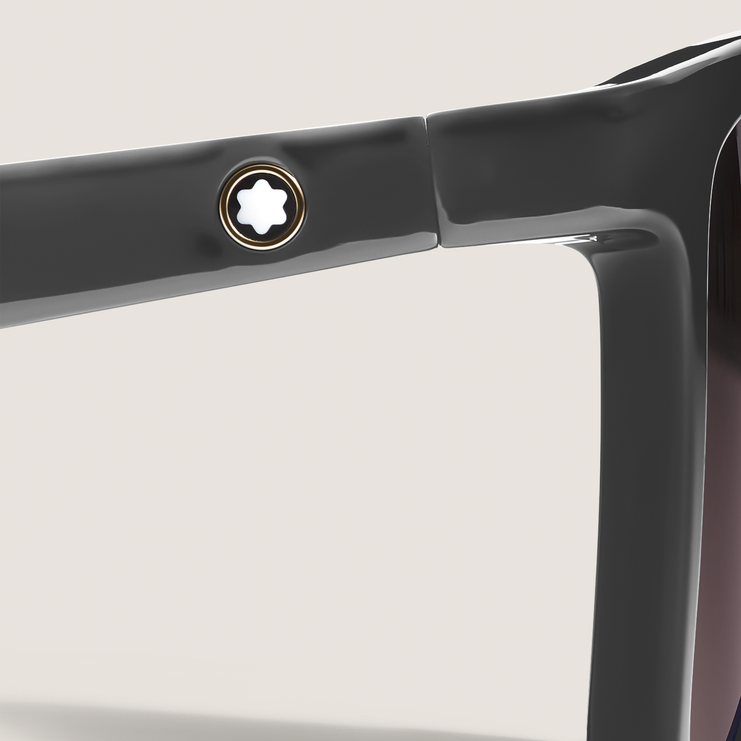  Montblanc - Quadratische Sonnenbrille Mit Schwarzem Spritzgussrahmen - Schwarz - Eingespritzt - Mb134860 - Sonnenbrillen 