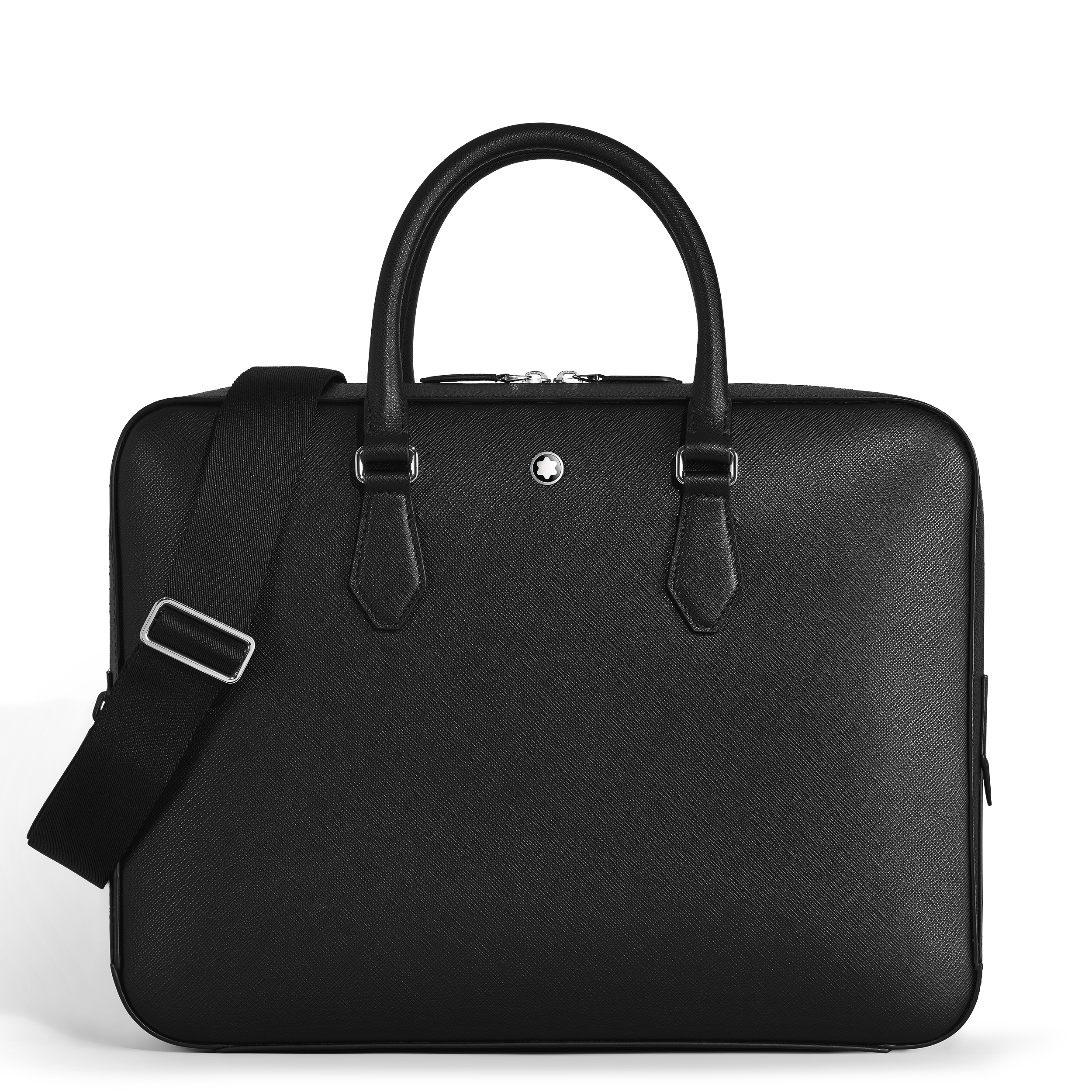 Montblanc - Medium Briefcase In Sartorial Leather - Leather - Mb198851 - Document Cases   Black