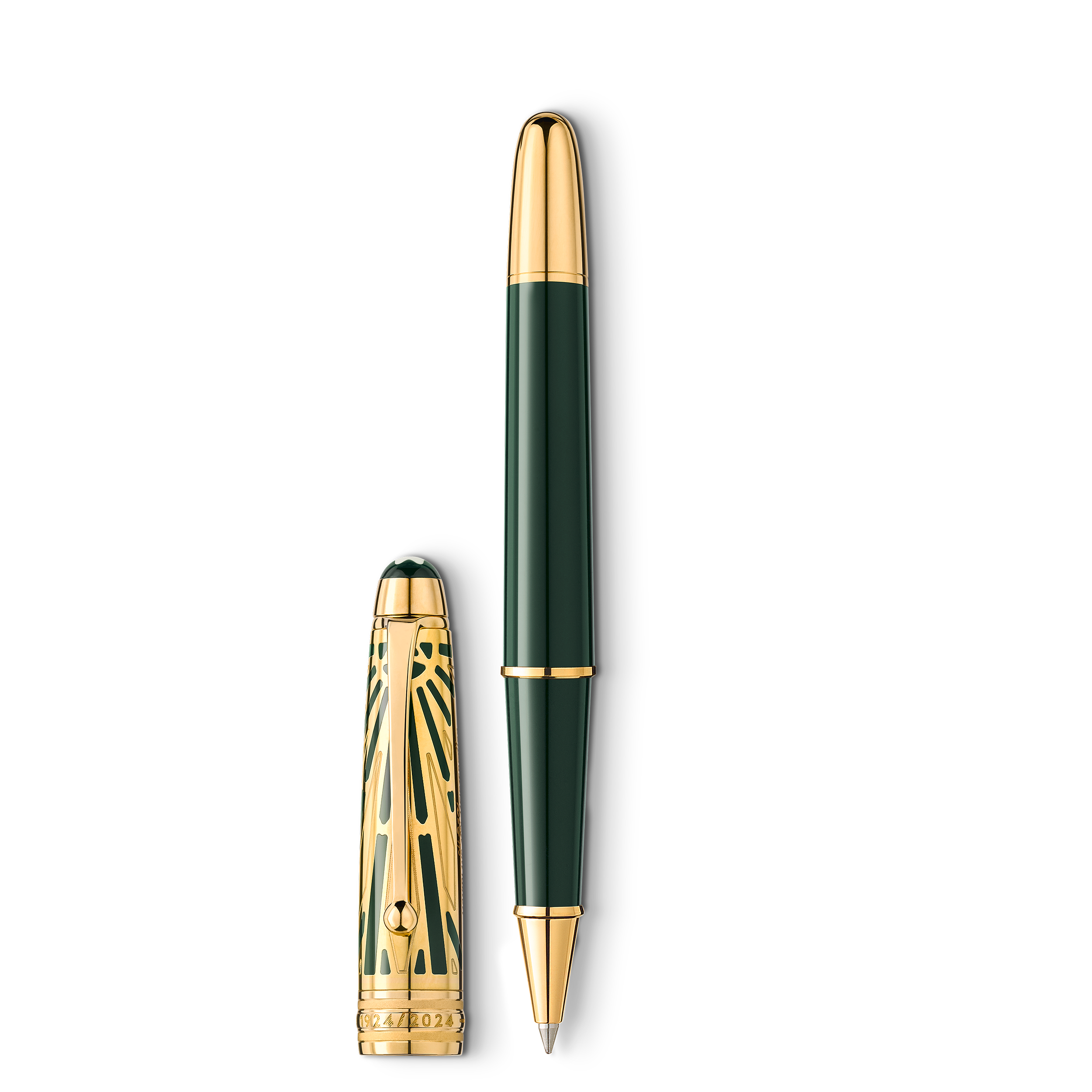 Montblanc - Meisterstück The Origin Collection Doué Classique Rollerball - Metal / Precious Resin - Mb131351 - Rollerballs Green