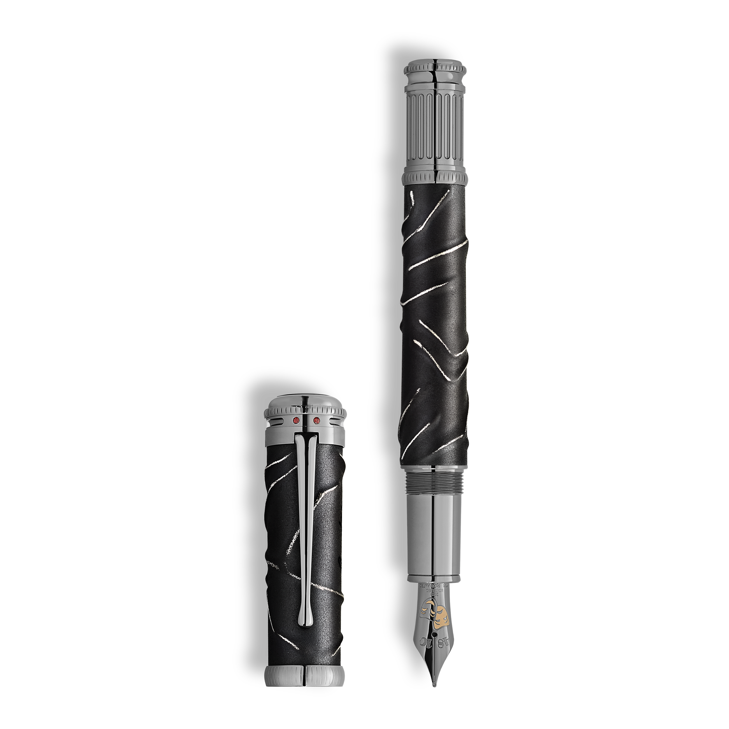 Montblanc - Writers Edition Homage To Bram Stoker Limited Edition 1897 Fountain Pen - Ag925 Sterling Silver - Mb133422 - Fountain Pens   Black