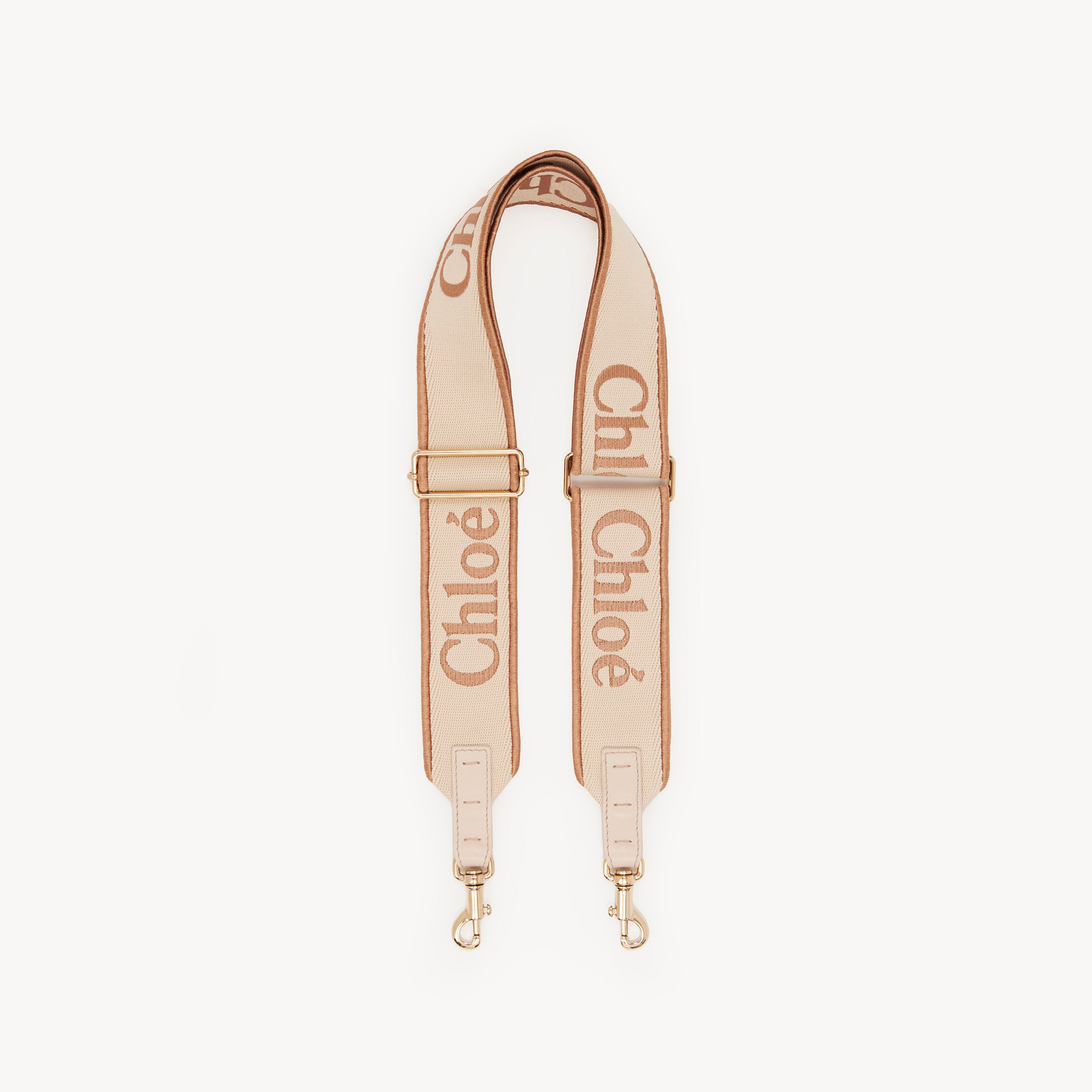 Chloé Adjustable Strap In Canvas In Brown