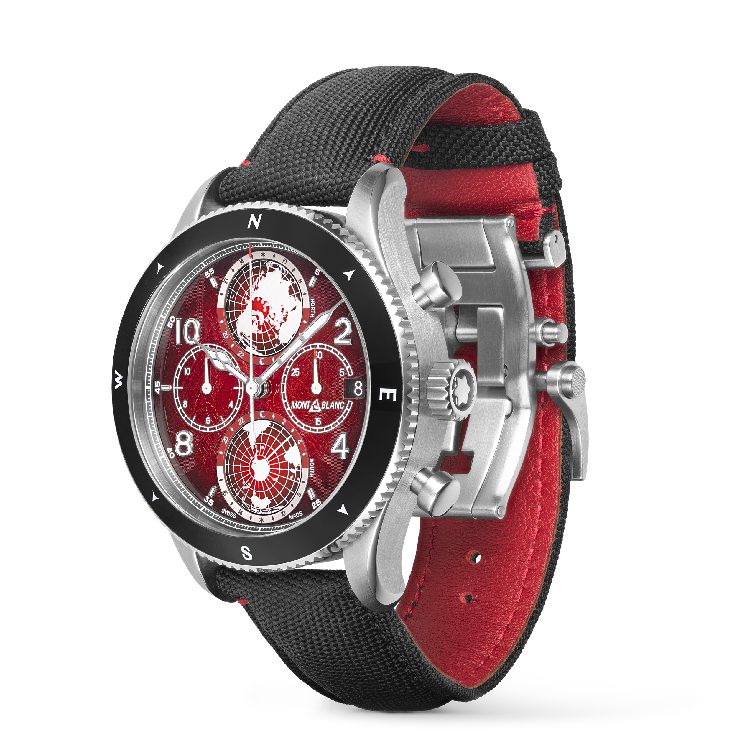  Montblanc - Montblanc 1858 Geosphere Chronograph 0 Oxygen Limited Edition - 290 Exemplare - Red - Titan, Keramik - Mb132303 - Uhr 