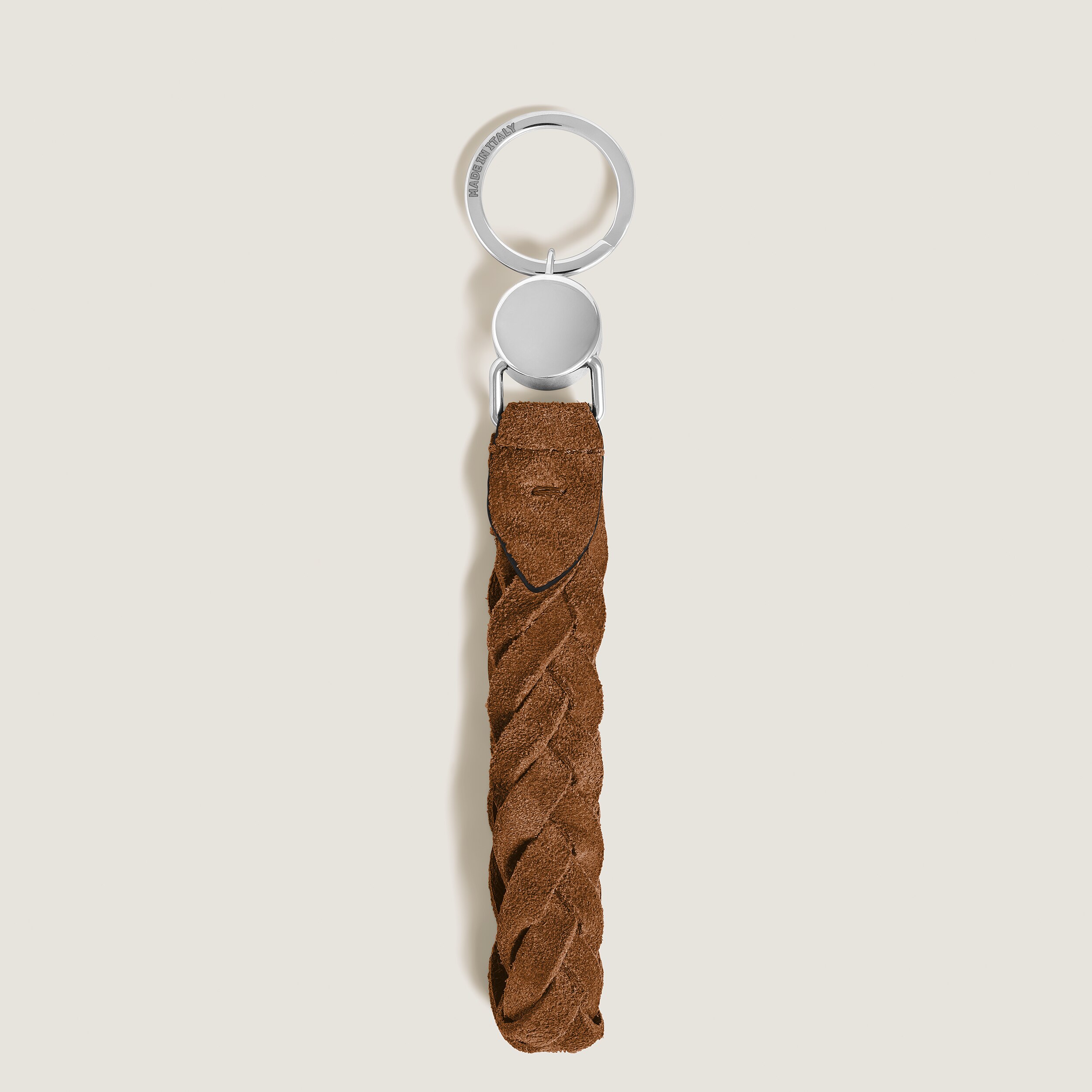 Montblanc - Schlüsselanhänger Mit Schlaufe Aus Wildleder - Karamell - Leder - Mb221865 - Schlüsselringe & Schlüsseletuis 