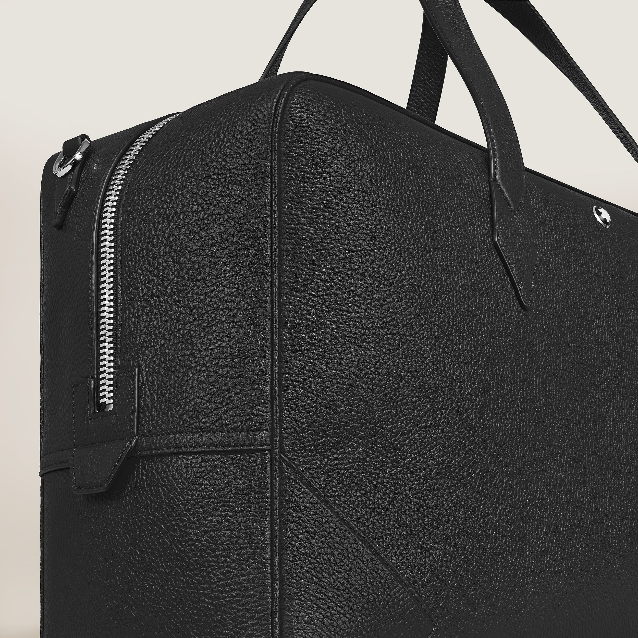  Montblanc - Weekender Bag 45 Aus Genarbtem Leder - Schwarz - Leder - Mb221624 - Duffle Bags 