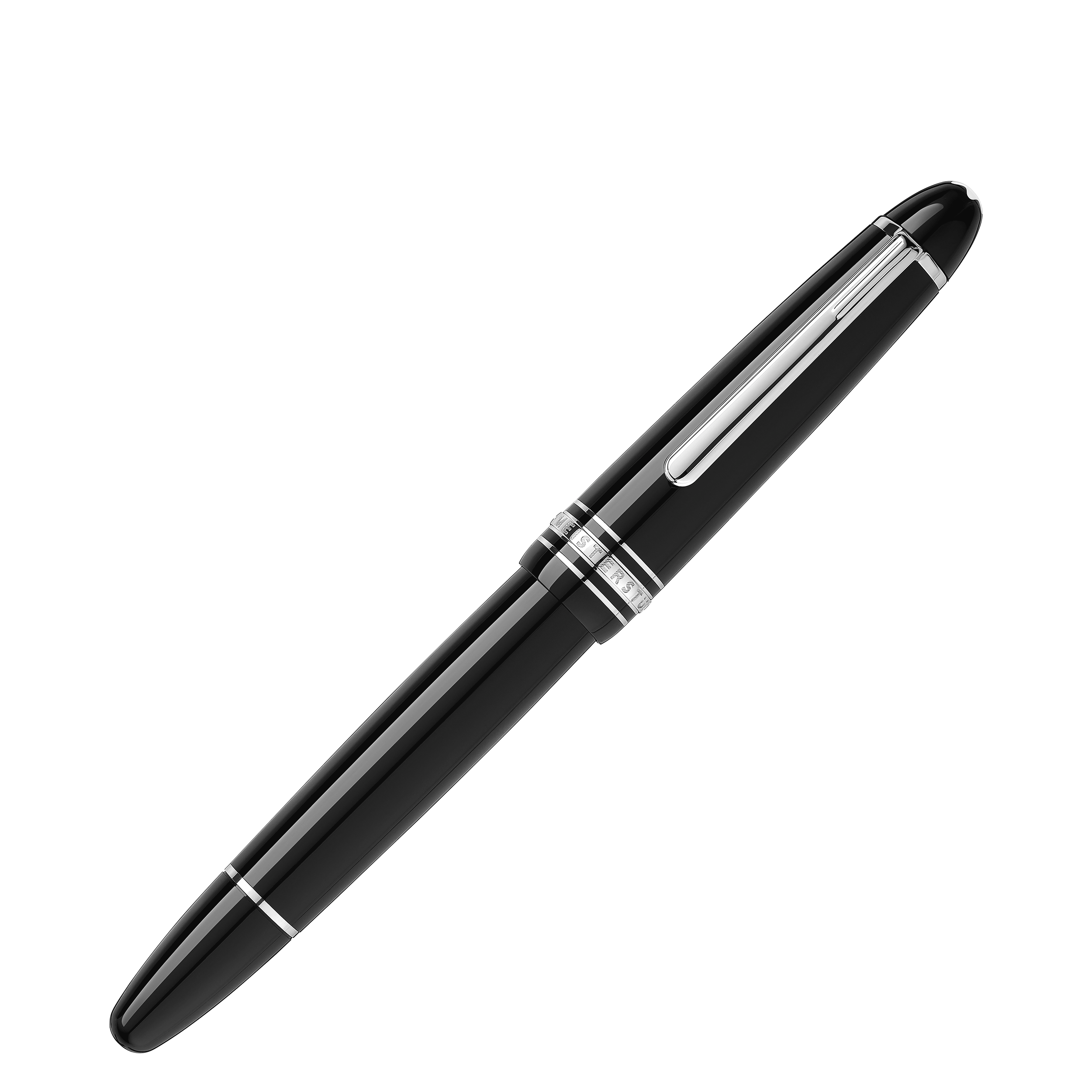  Montblanc - Platinumbeschichteter Meisterstück Legrand Füllfederhalter - Schwarz - Edelharz - Mb132573 - Füllfederhalter 