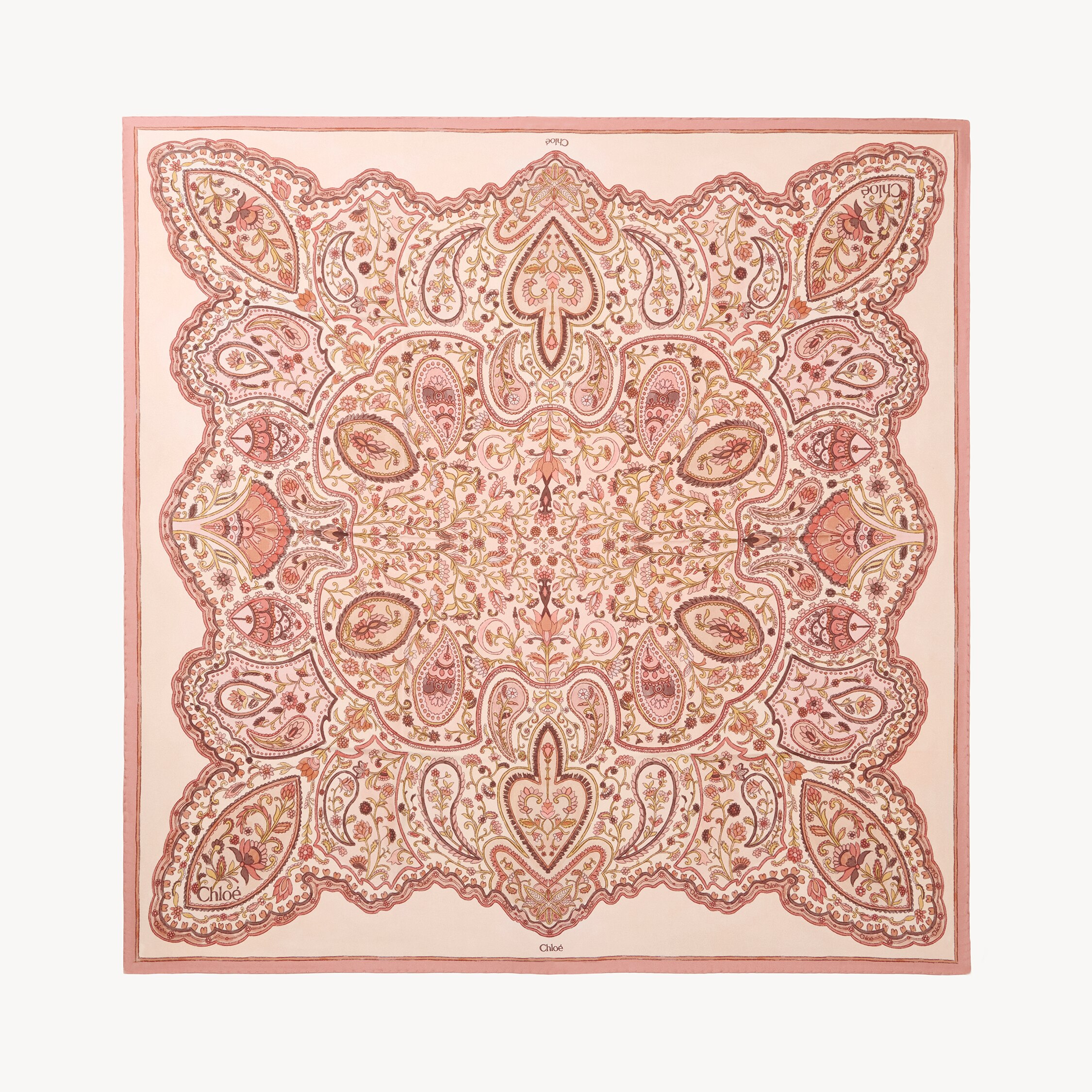 Chloé Paisley-print Silk-twill Scarf In Multi
