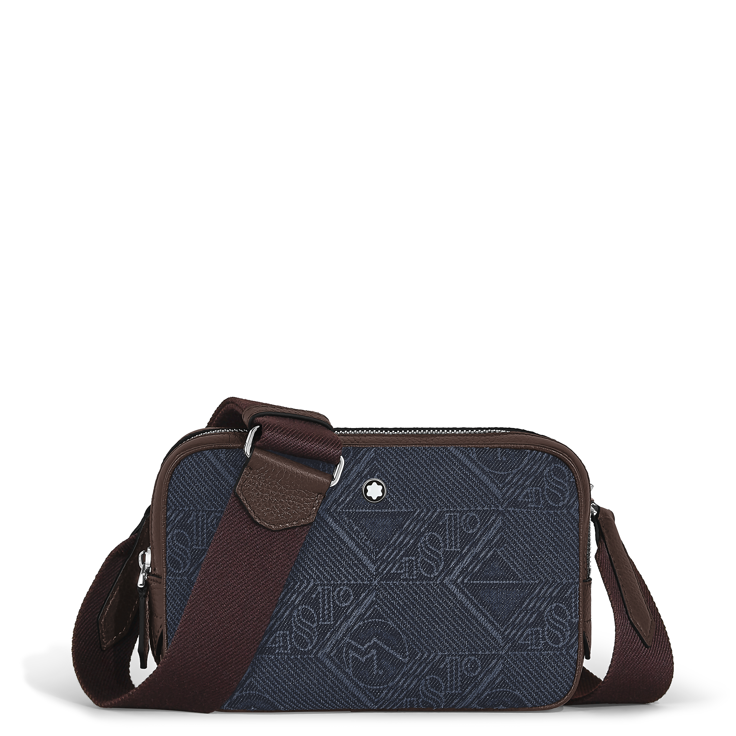 Montblanc - Mini Crossbody Bag In 4810 Denim - Fabric And Leather - Mb221590 - Messengers Blue