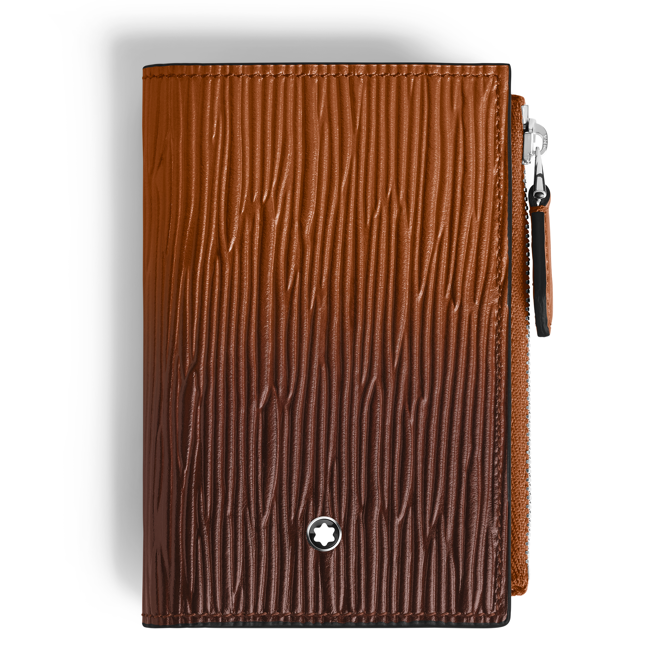 Montblanc - Mini Vertical Wallet 6Cc In Corteccia Sfumato Leather - Leather - Mb221412 - Wallets   Fauve